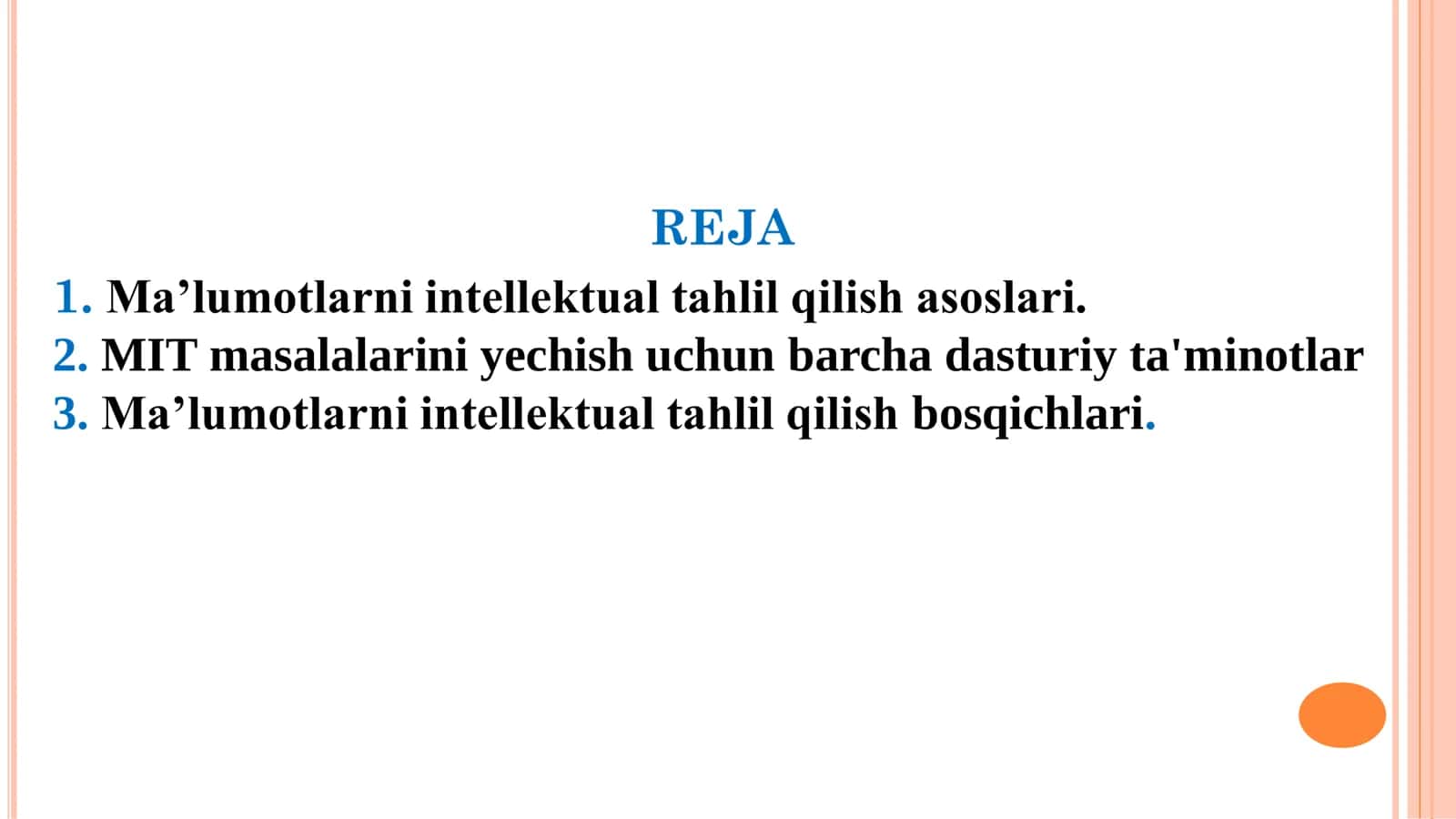 MA’LUMOTLARNI INTELLEKTUAL TAHLIL QILISHGA 2