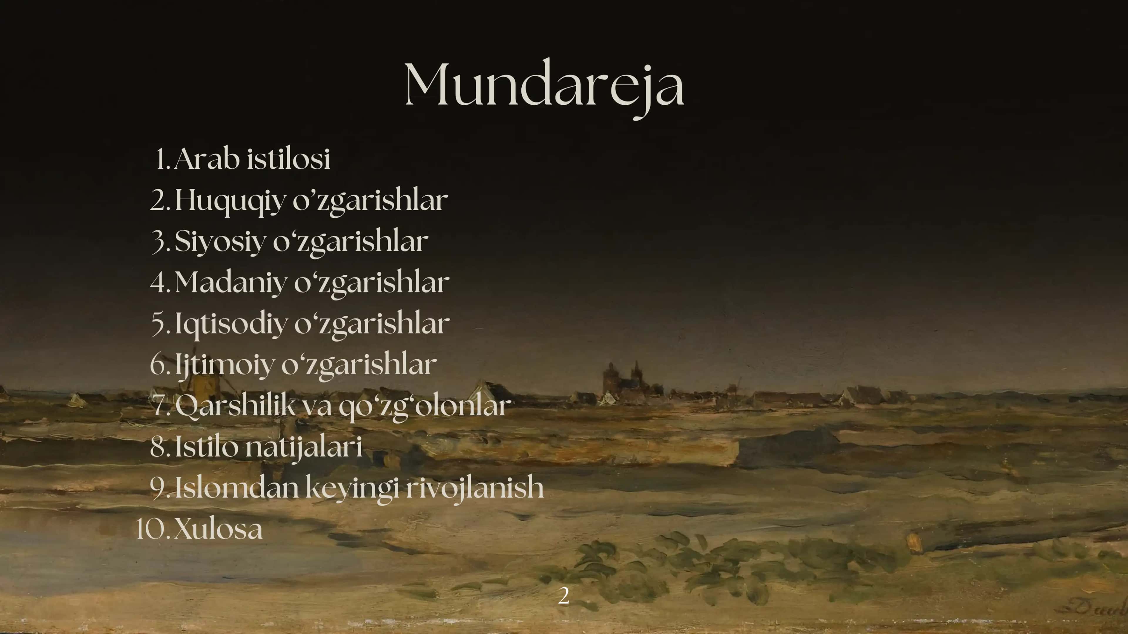 Arablar istilosi natijasida Movarounnahrda huquqida yuz bergan o'zgarishlar (VII-VIII asrlar) 2