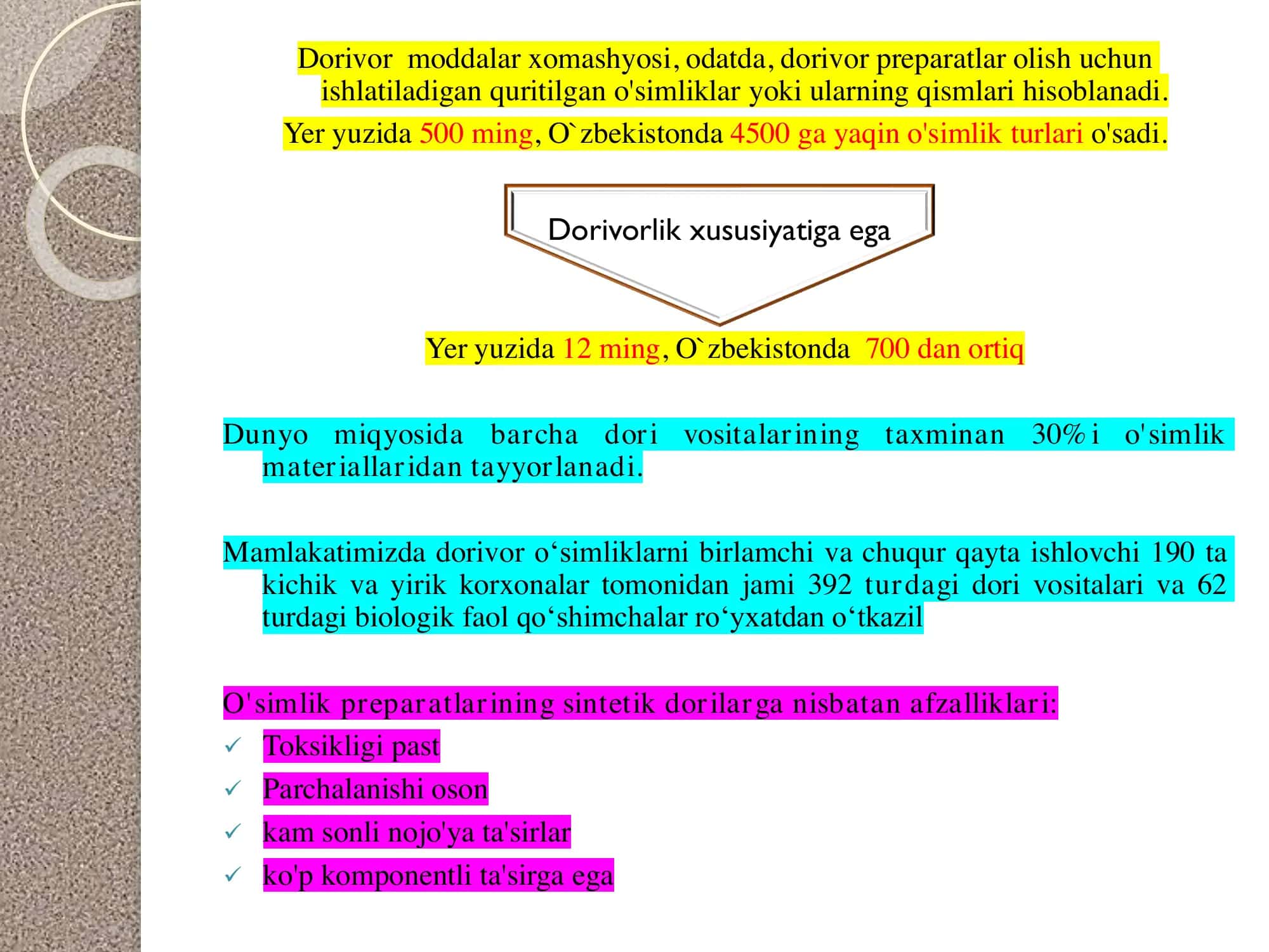 O’simliklardan biologik faol moddalarni ajratish texnologiyasi 2