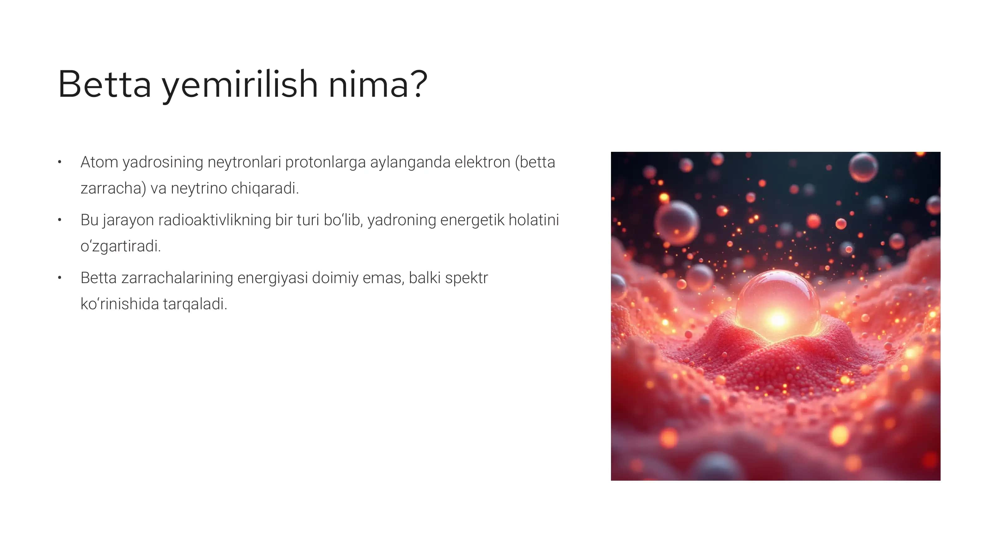 Betta yemirilish, Betta spektri va Neytrino: Zamonaviy Fizika Olami 2