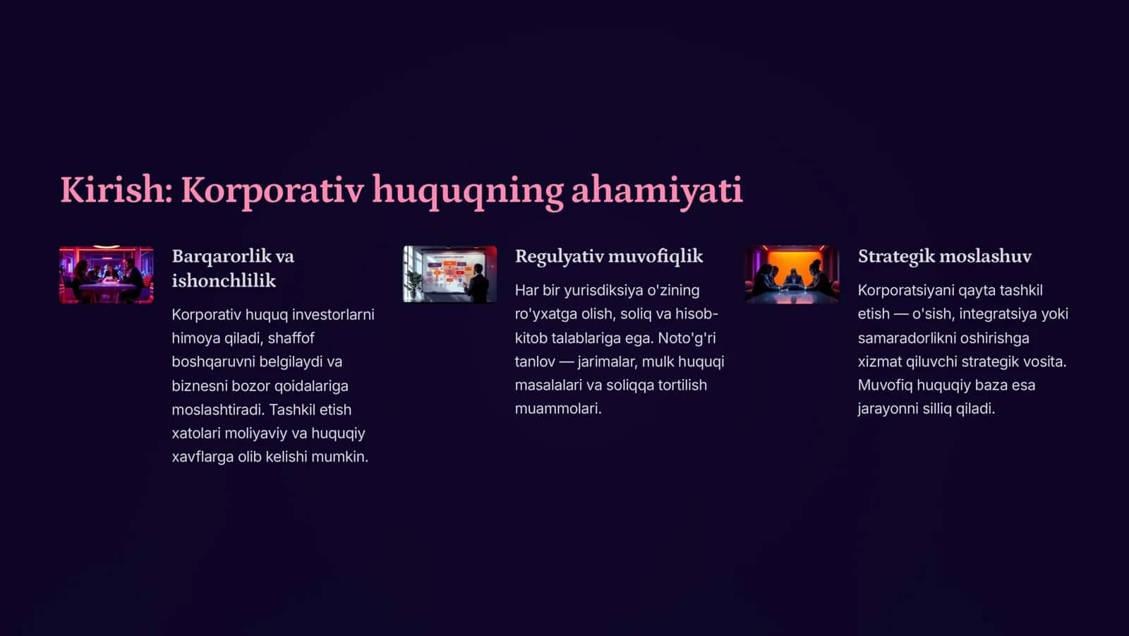 Korporatsiyalarni tashkil etish, qayta tashkil etish va tugatish Germaniya va O'zbekiston qonunchiliklari 2