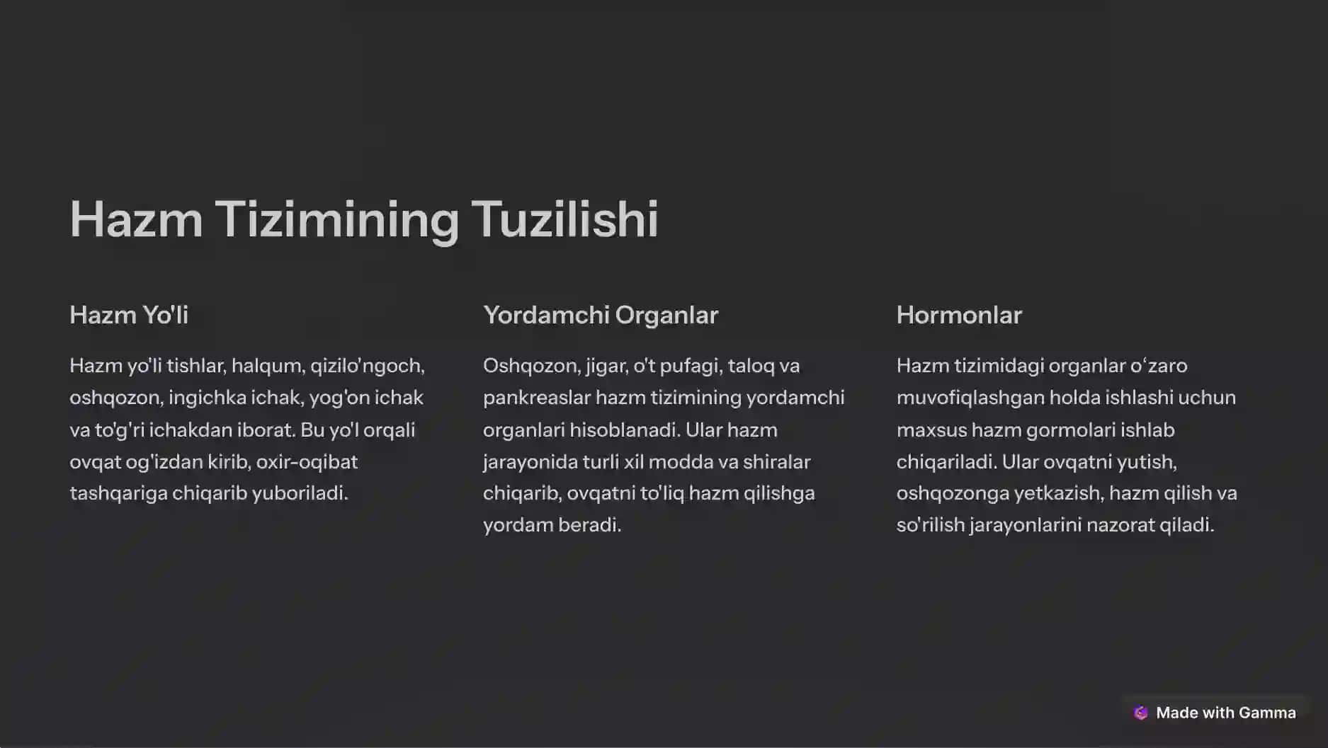 Ovqat Hazm Qilish 2
