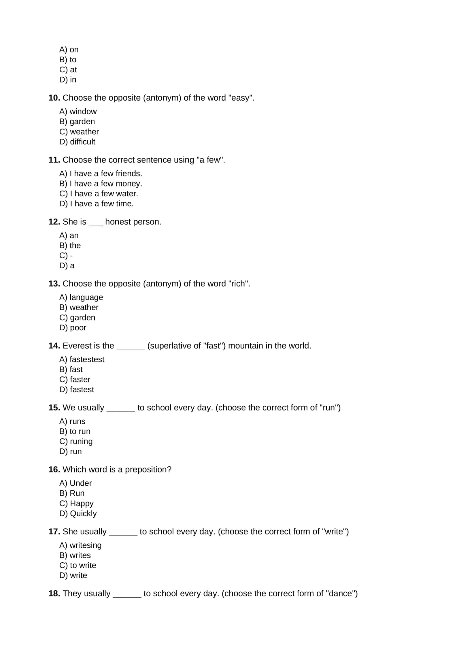 DTM uchun qiyinlashtirilgan test to'plami 2