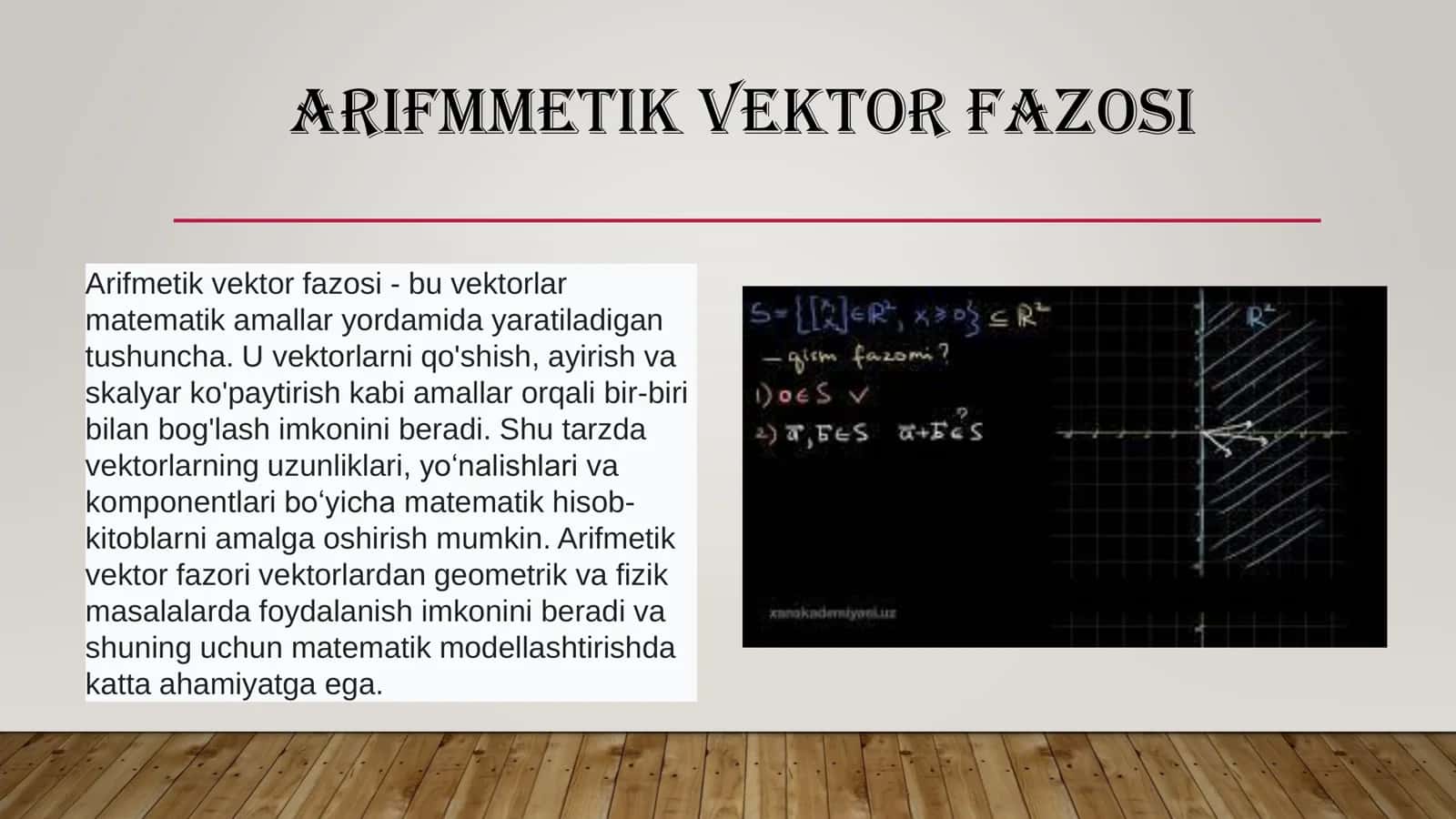 ARIFFMETIK VEKTOR FAZOSI 2