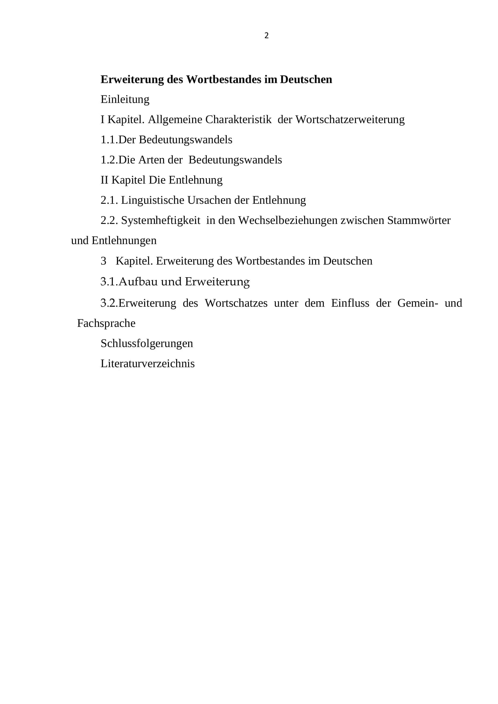 Erweiterung des Wortbestandes im Deutschen 2