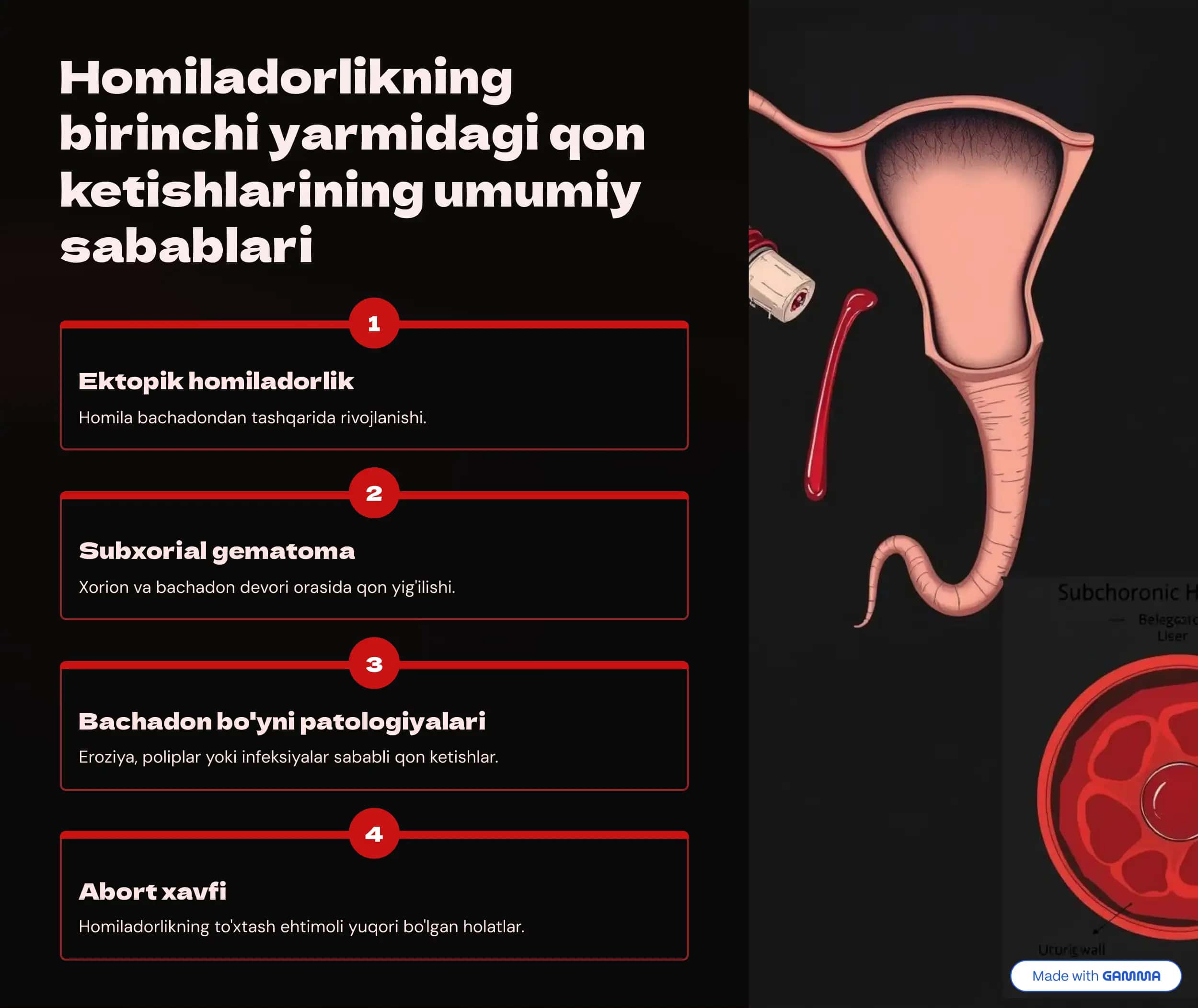 Homiladorlikning birinchi yarmida qon ketishlar: Abortlar 2