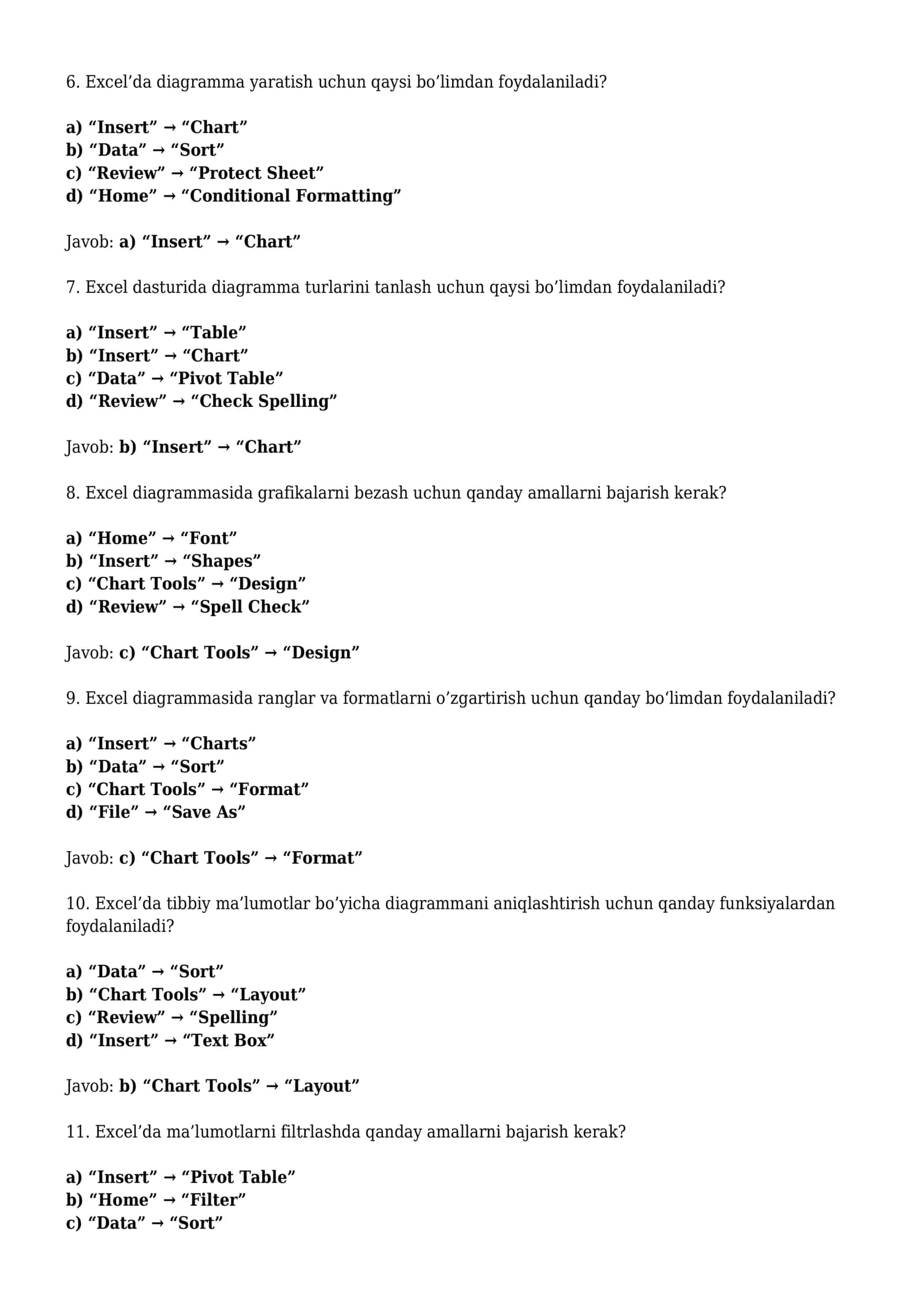 Tibbiyot Sohasiga Oid Jadval Ma’lumotlari, Diagrammalar va Himoyalash 2