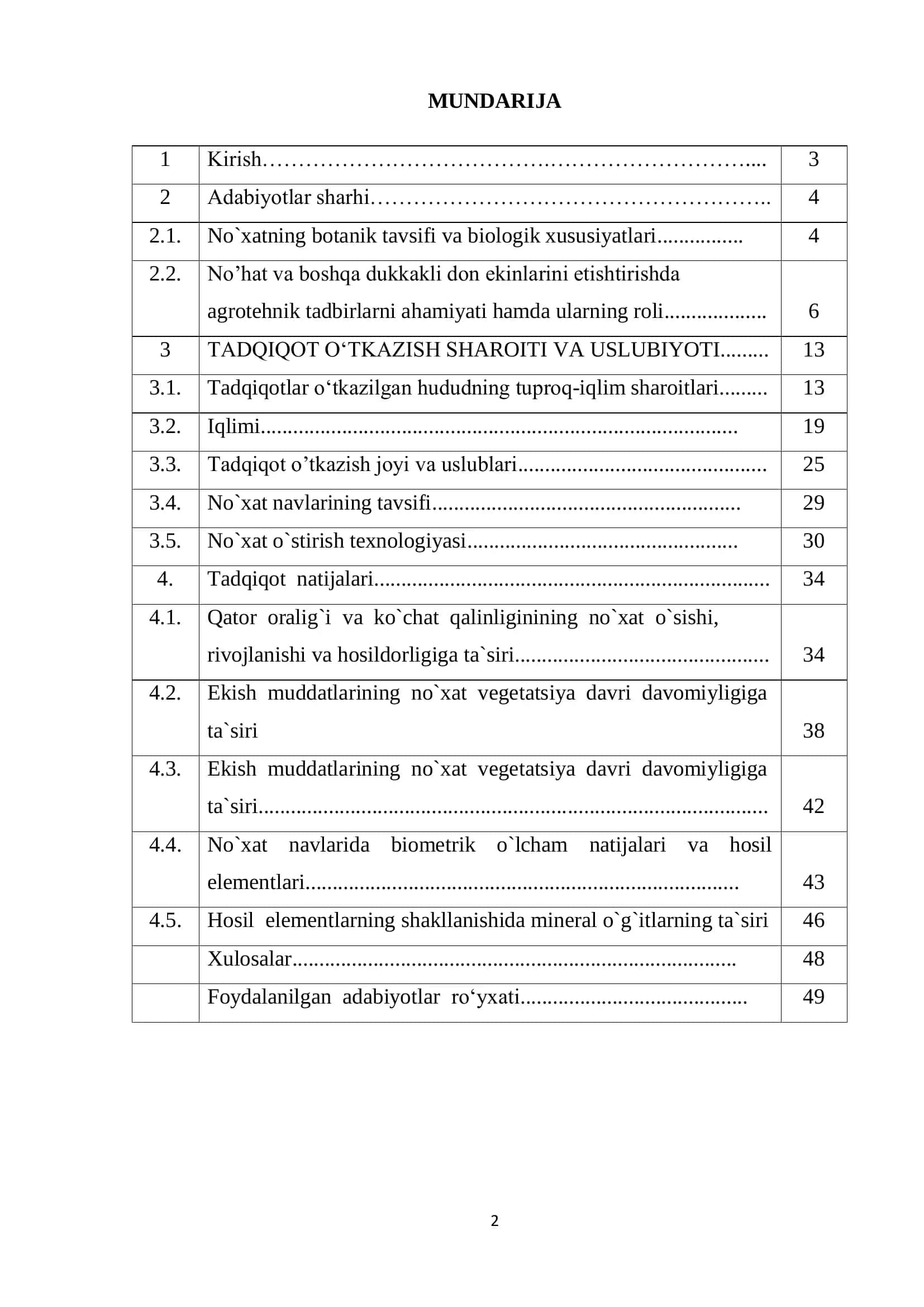 No`xat xosil elementlarining shakillanishidamineral o`g`itlarning ta’siri 2