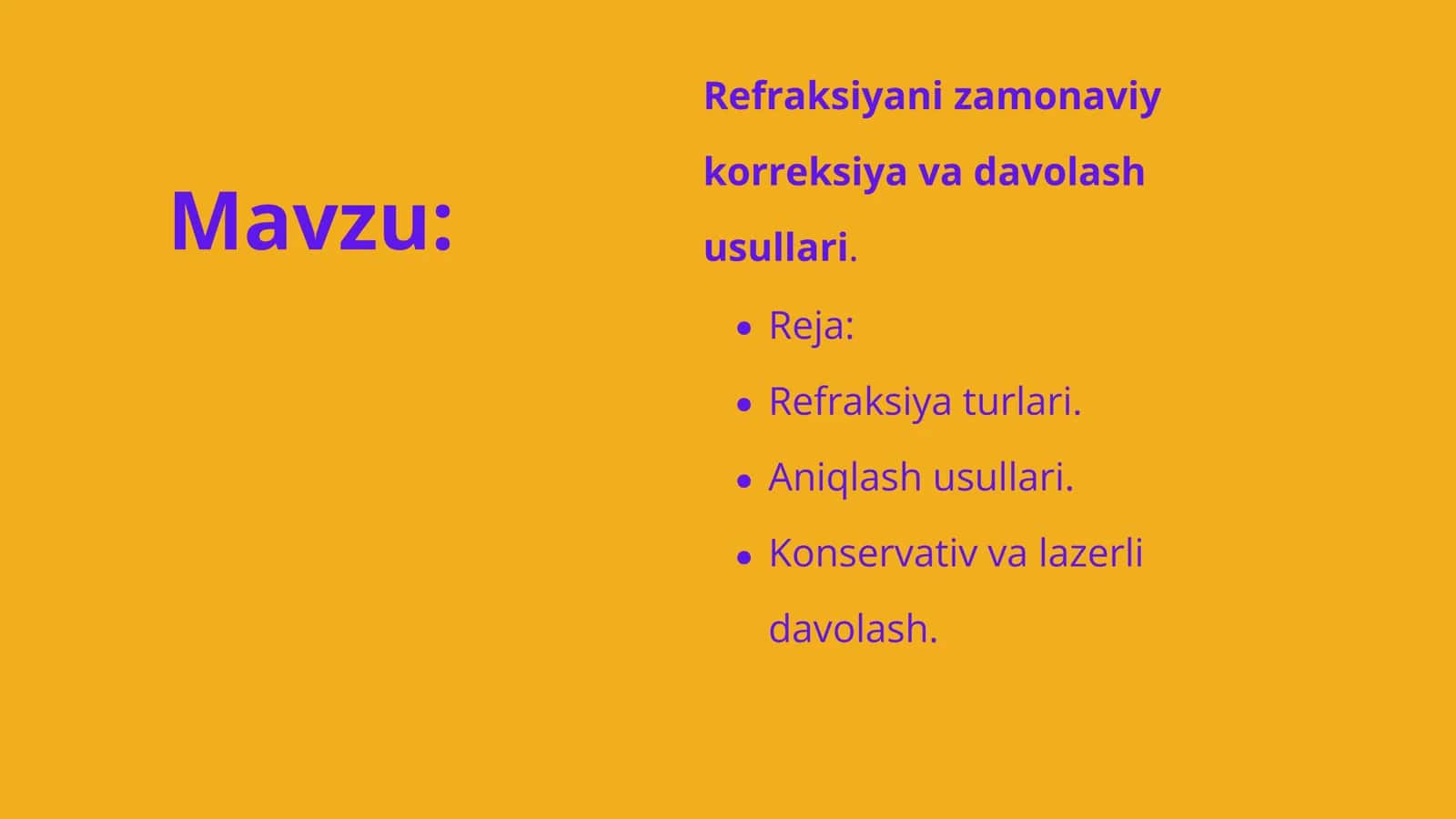 Refraksiyaning zamonaviy korreksiya va davolash usullari. 2