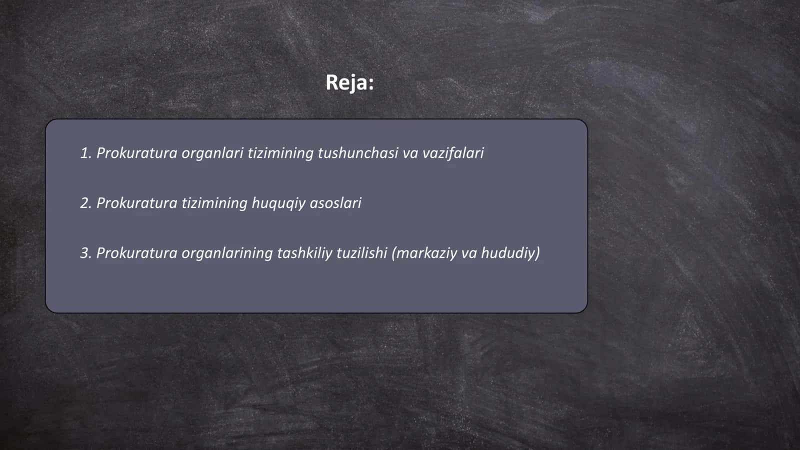 PROKURATURA ORGANLARI TIZIMI VA VAZIFALARI, ISH FAOLIYATINING ASOSIY PRINSIPLARI 2