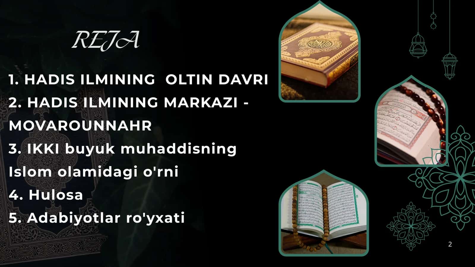 Imom Buxoriy va Imom Termiziyning hadis ilmiga 2