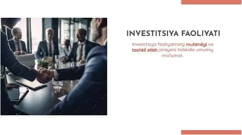 INVESTISIYA FAOLIYATI VA INFRATUZILMA: TASHKIL ETISH, BOSHQARUV VA OQIBATLILIK 2