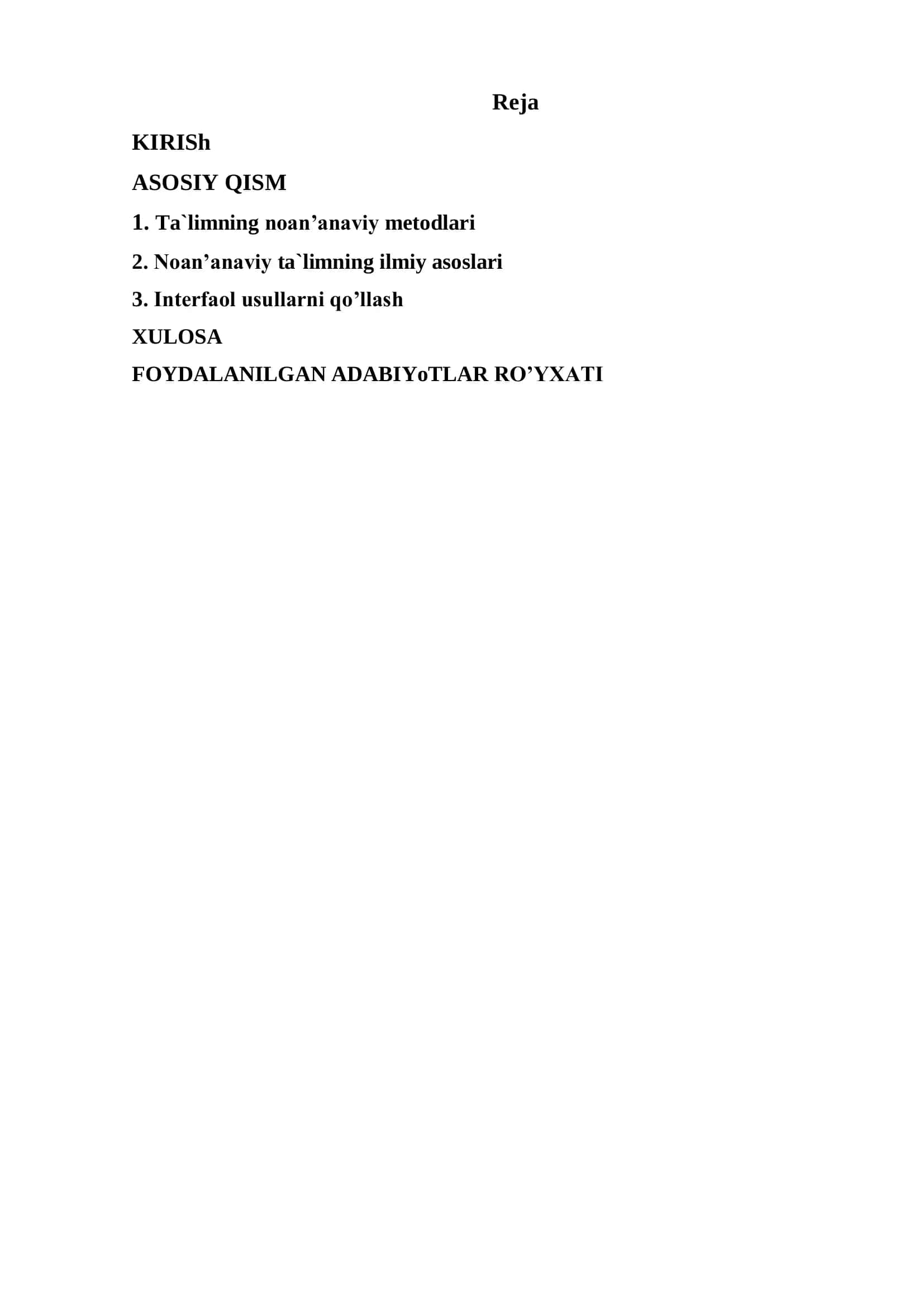 Ta’limning noan’anaviy shakllari 2