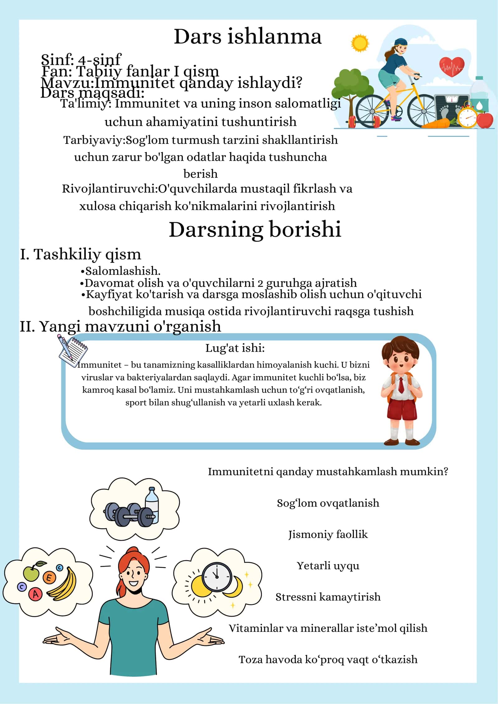 Yangi pedagogik texlogiya va faol pedagogik metodlar asosida dars ishlanmasi tuzish va tahlil qilish 2