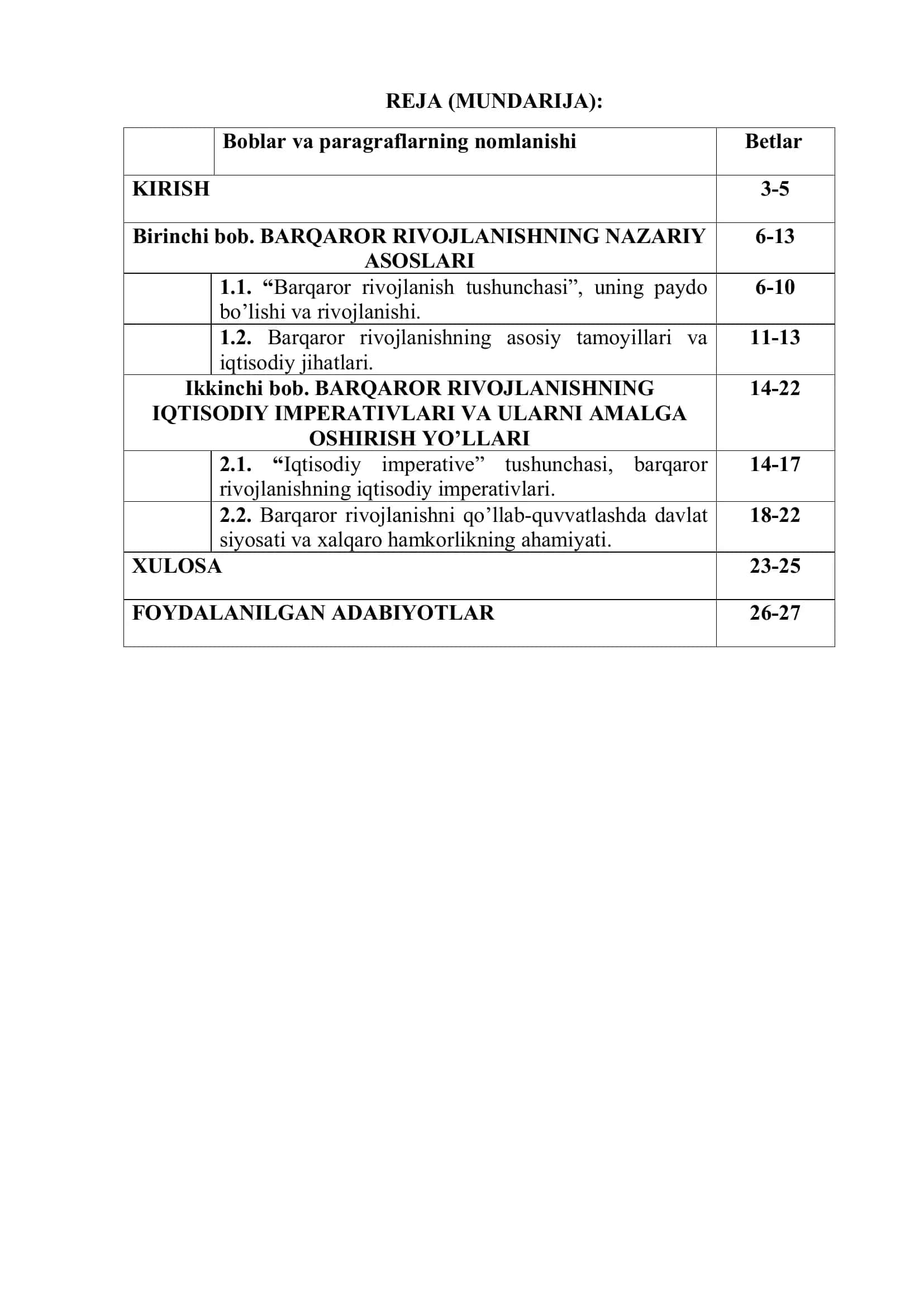 BARQAROR RIVOJLANISHNING IQTISODIY IMPERATIVLARI 2