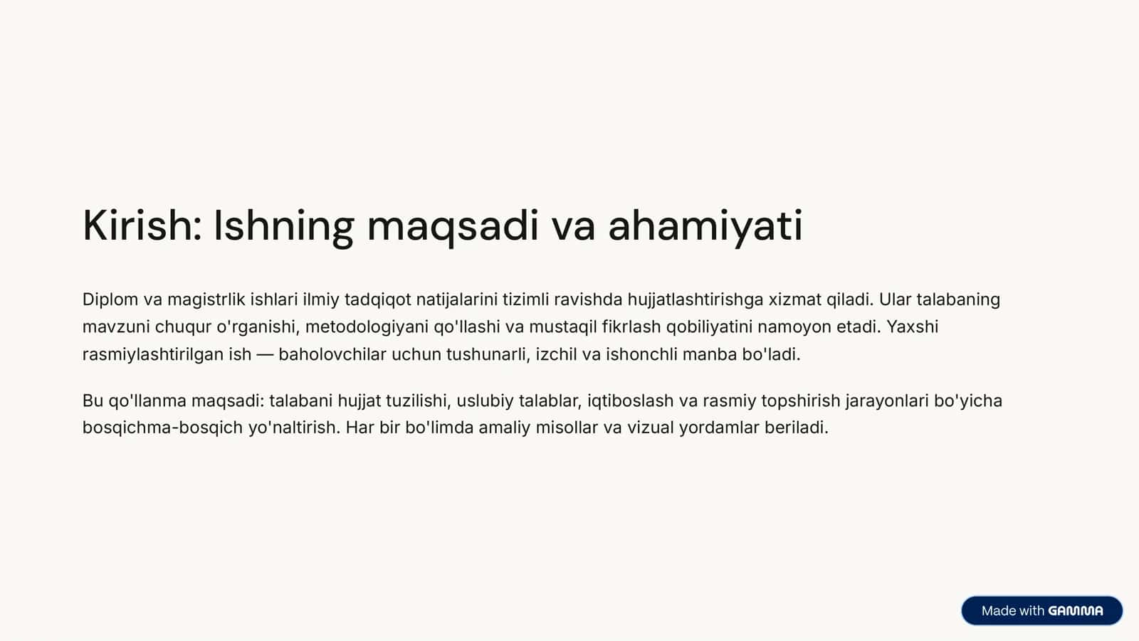 Diplom va magistrlik ishini rasmiylashtirish 2