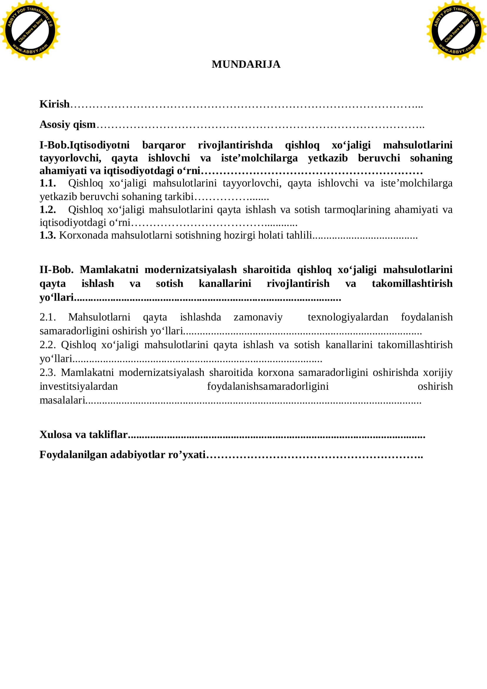 Qishloq xo`jalik mahsulotlarini sotish usullari va uni takomillashtirish 2