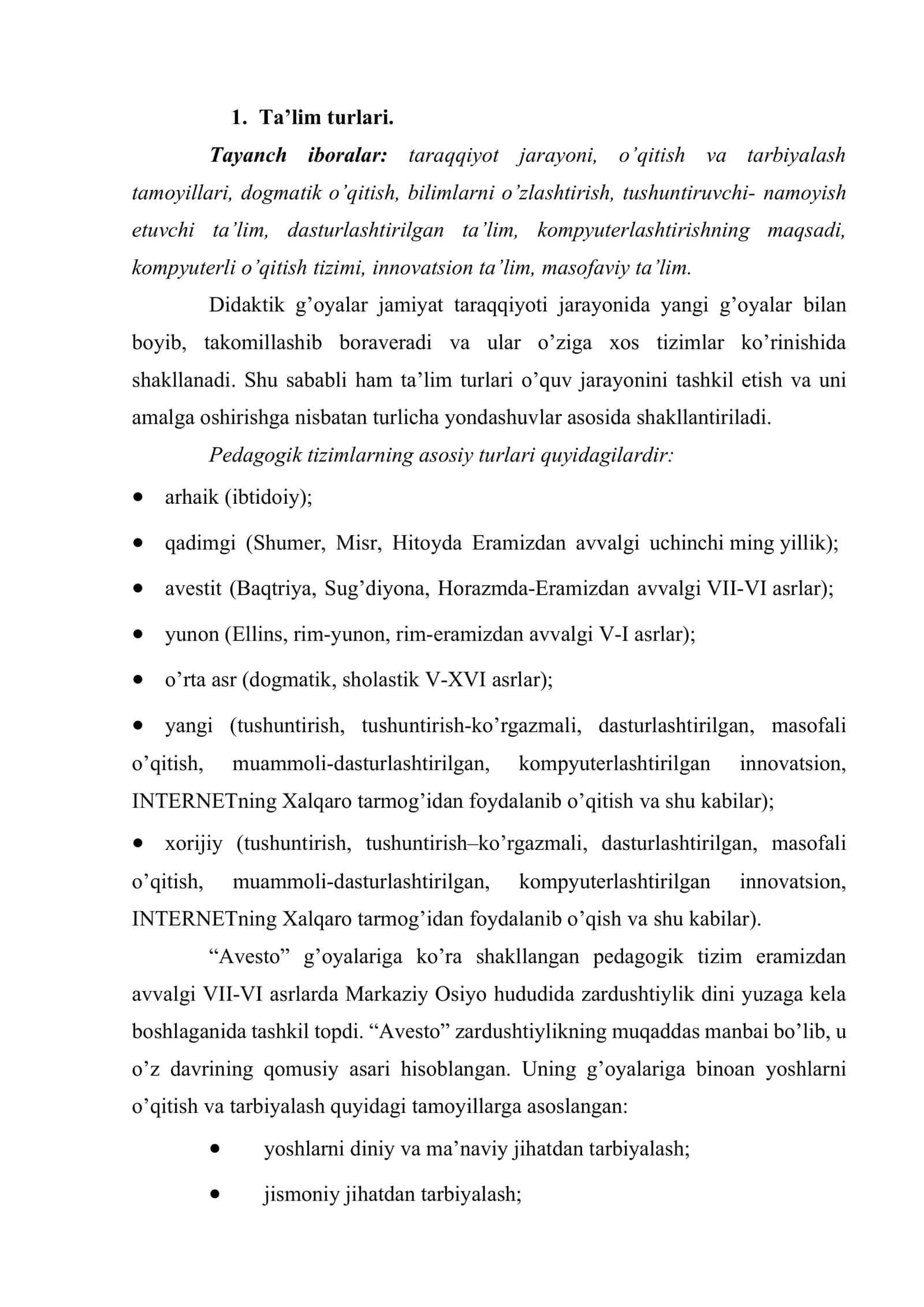 Ta’limni tashkil etish shakl, metod va vositalari 2
