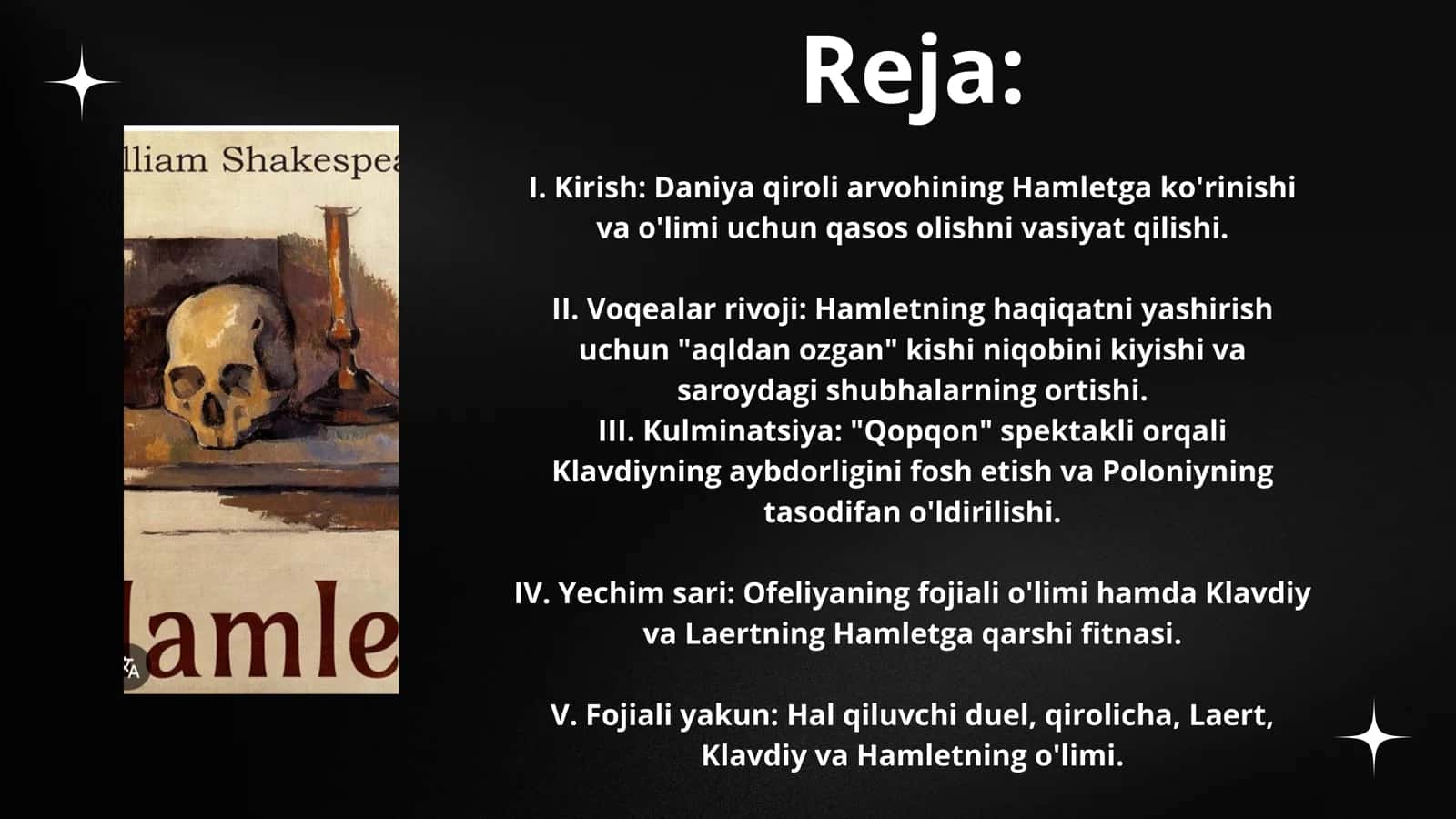 Daniya shahzodasi Hamlet tragediyasi 2