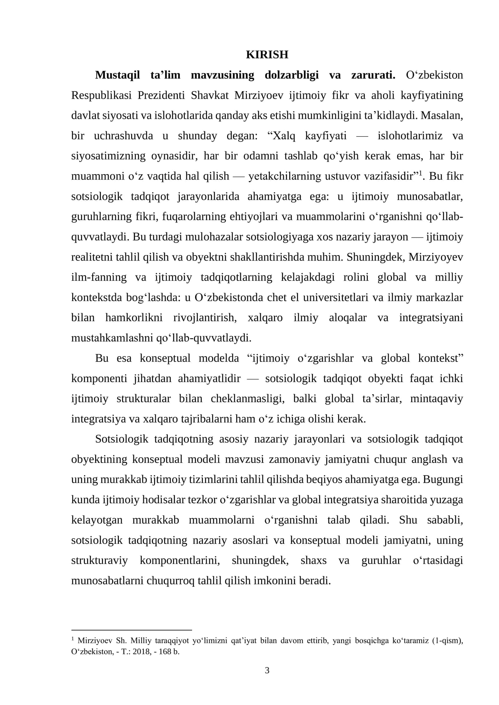 SOTSIOLOGIK TADQIQOTNING ASOSIY NAZARIY JARAYONLARI. SOTSIOLOGIK TADQIQOT OBYEKTINING KONSEPTUAL MODELI 2