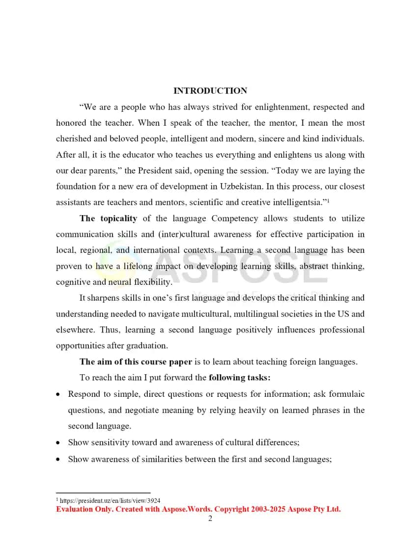English language as foreign language 2