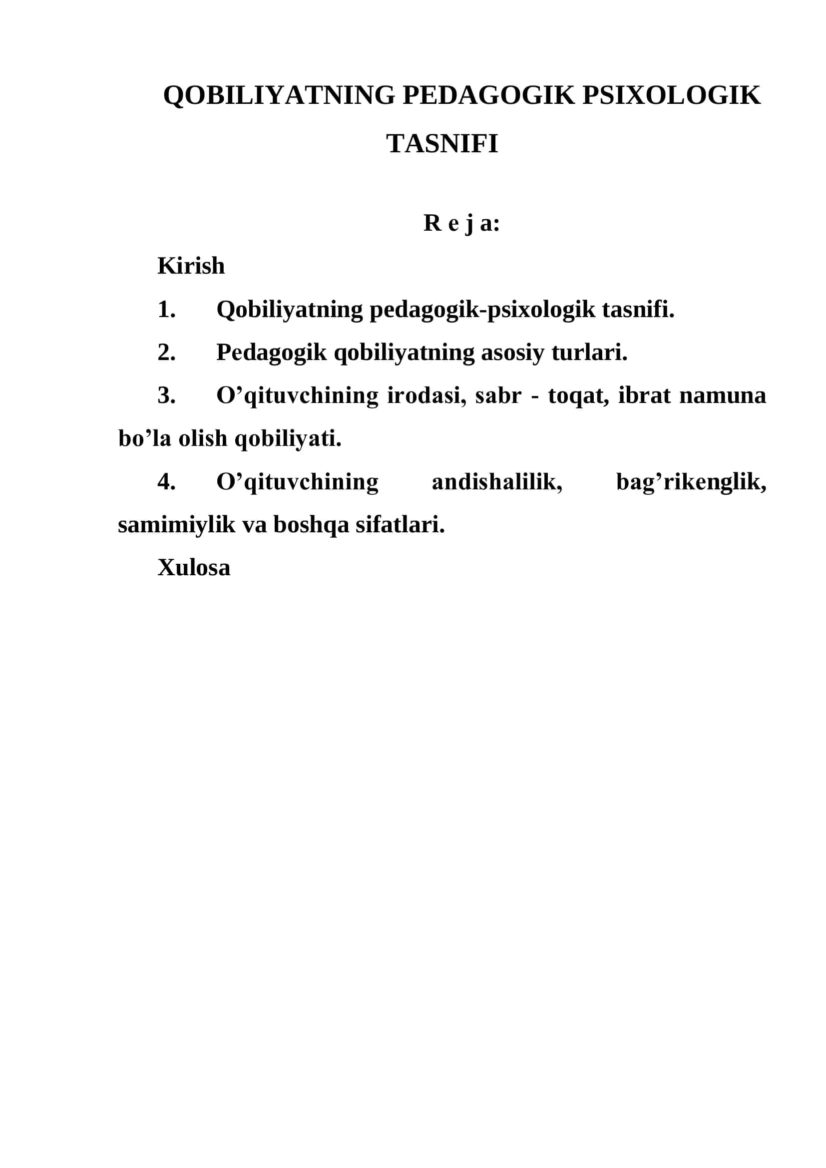 QOBILIYATNING PEDAGOGIK PSIXOLOGIK TASNIFI 2