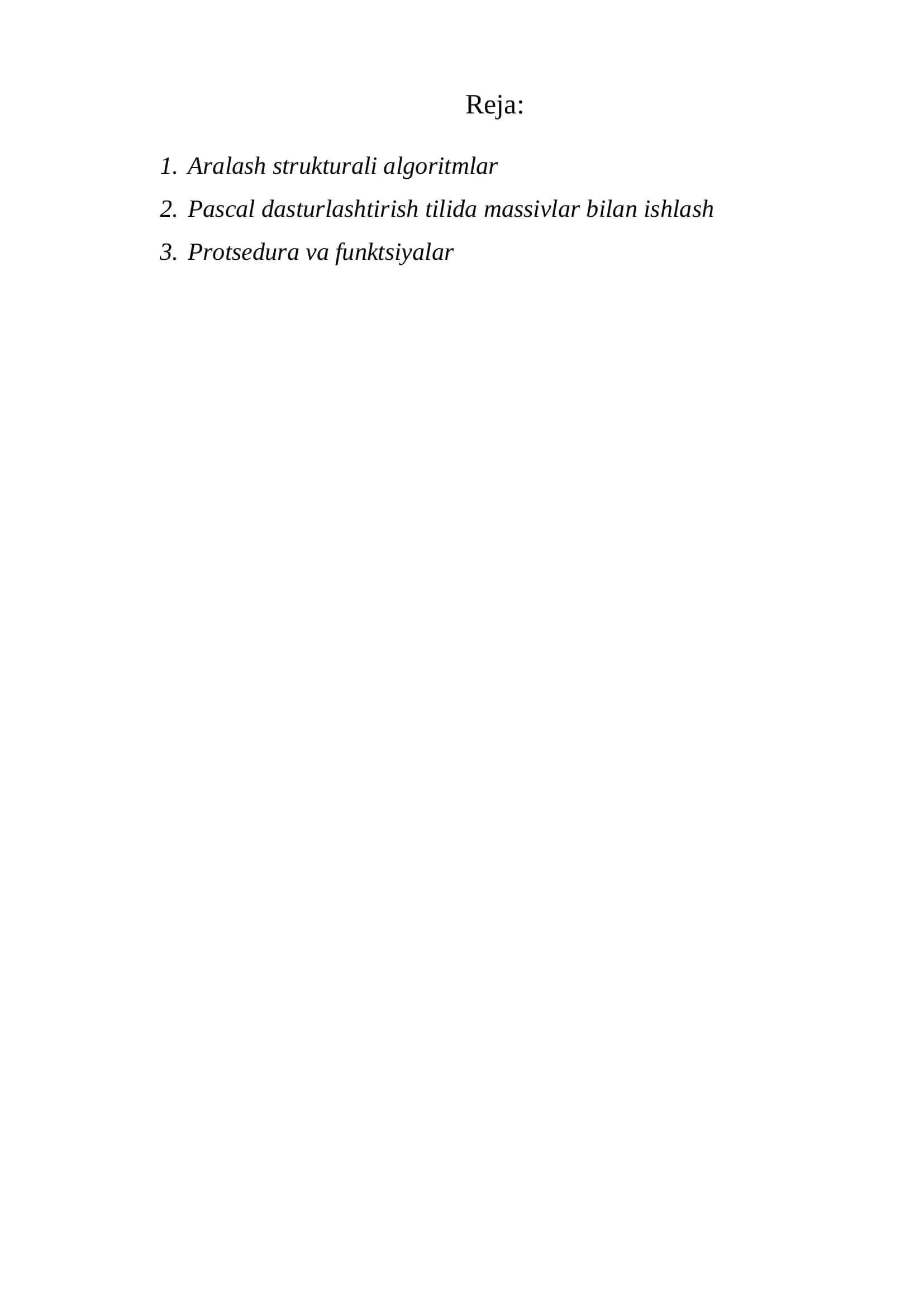 Aralash strukturali algoritmlar 2