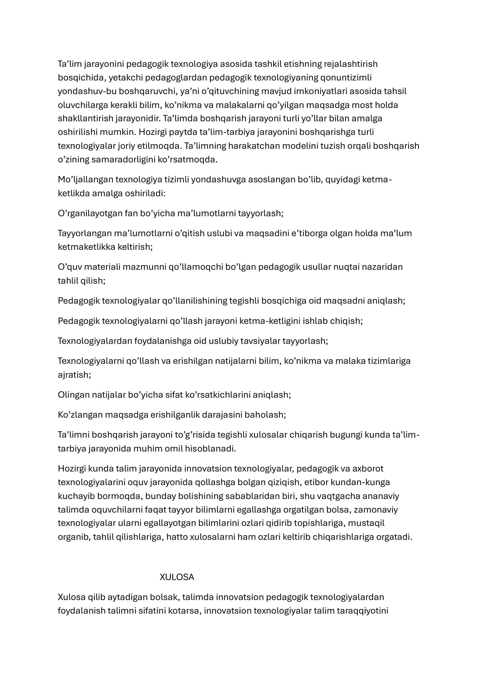 Bo‘lajak o‘qituvchilarni innovatsion pedagogik faoliyatga tayyorlash 2