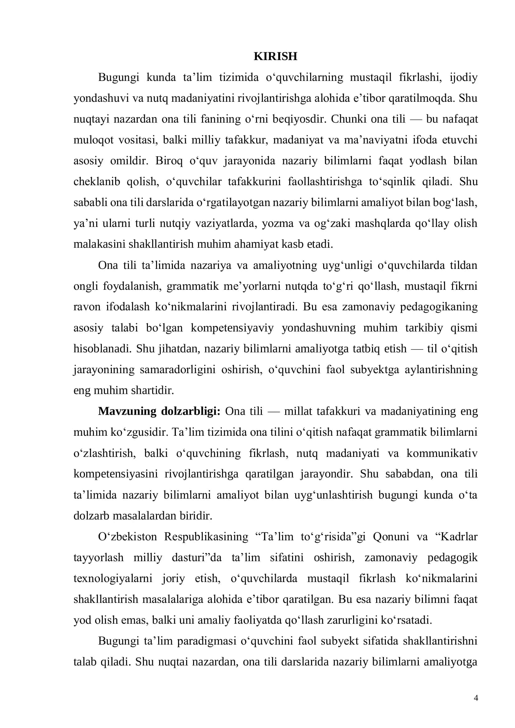 Ona tili ta'limida davlat siyosatining o'rni 2