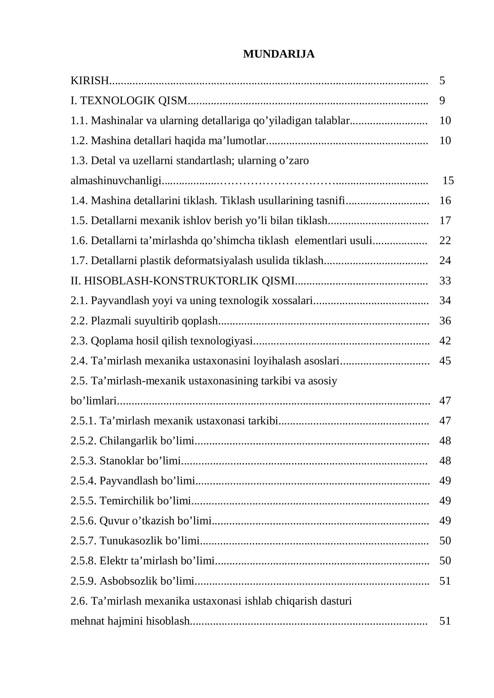 DETALLARNI PLAZMALI SUYULTIRIB QOPLASH USULIDA TIKLASH VA PLAZMALI SUYULTIRIB QOPLASH TARTIBOTINI ANIQLASH 2