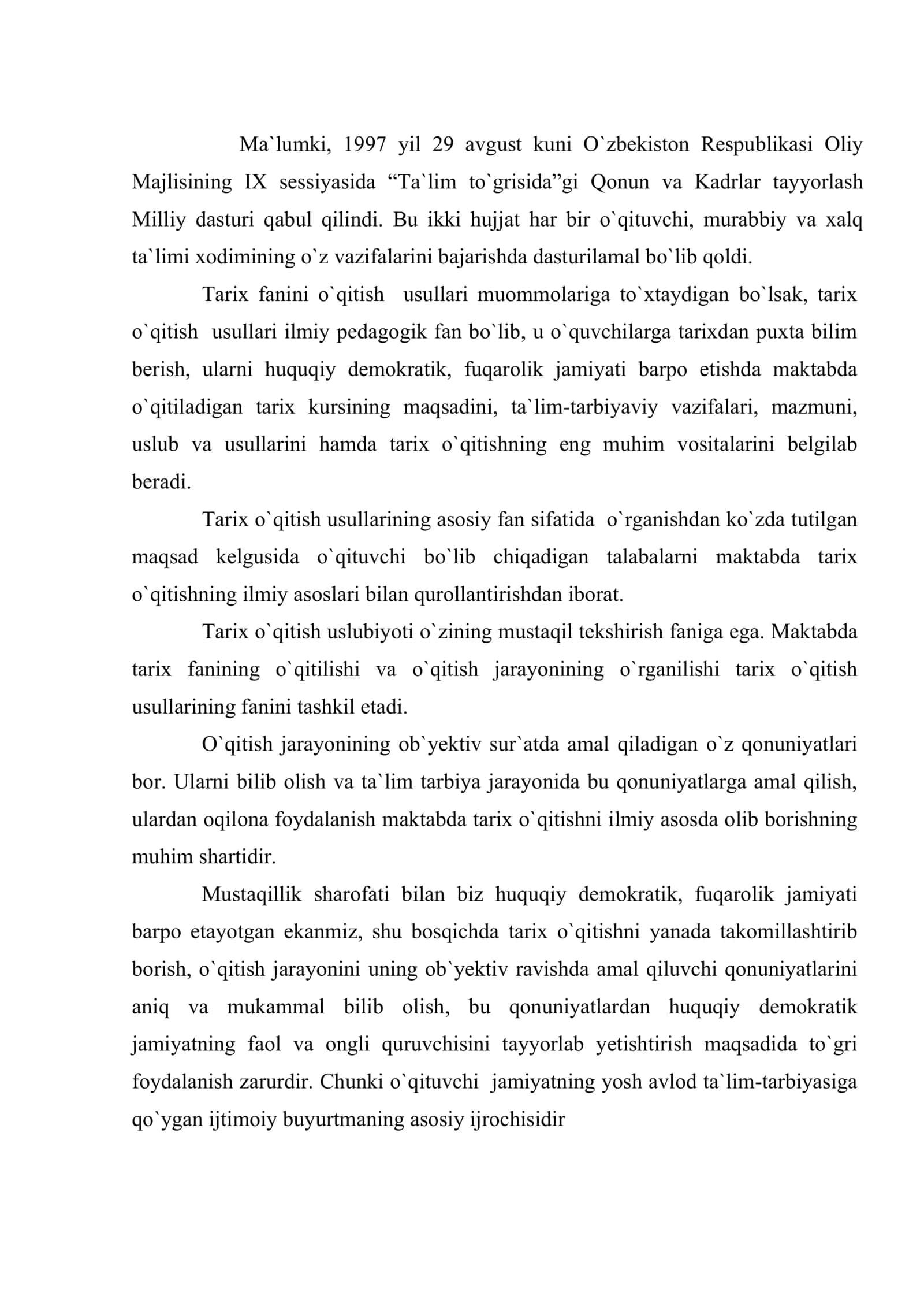 VI-XI asrlarda Evropa madaniyati (Tarix o`qitish metodikasi) 2