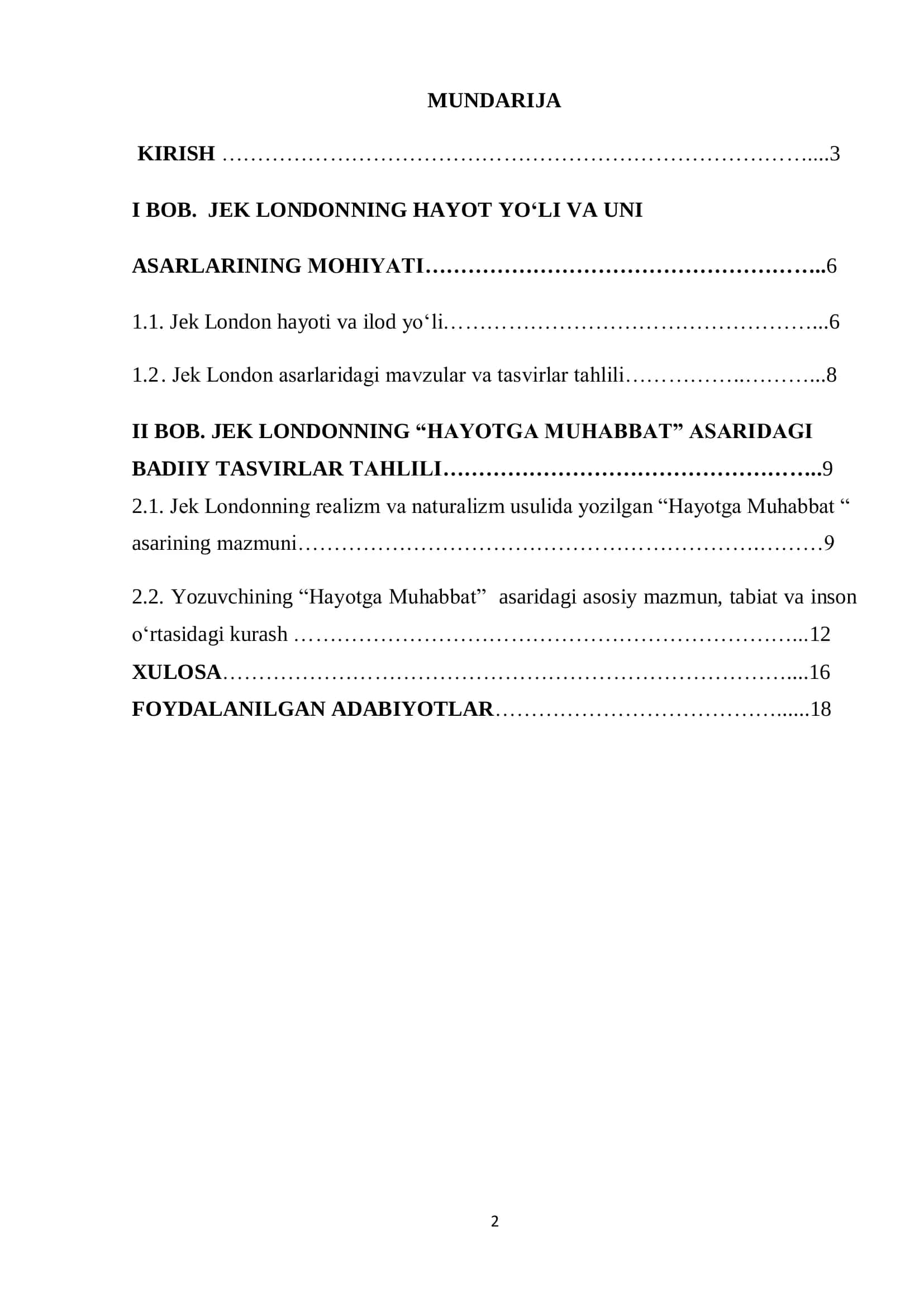 Filologiya va tillarni o‘rganish (arab tili) kurs ishi 2