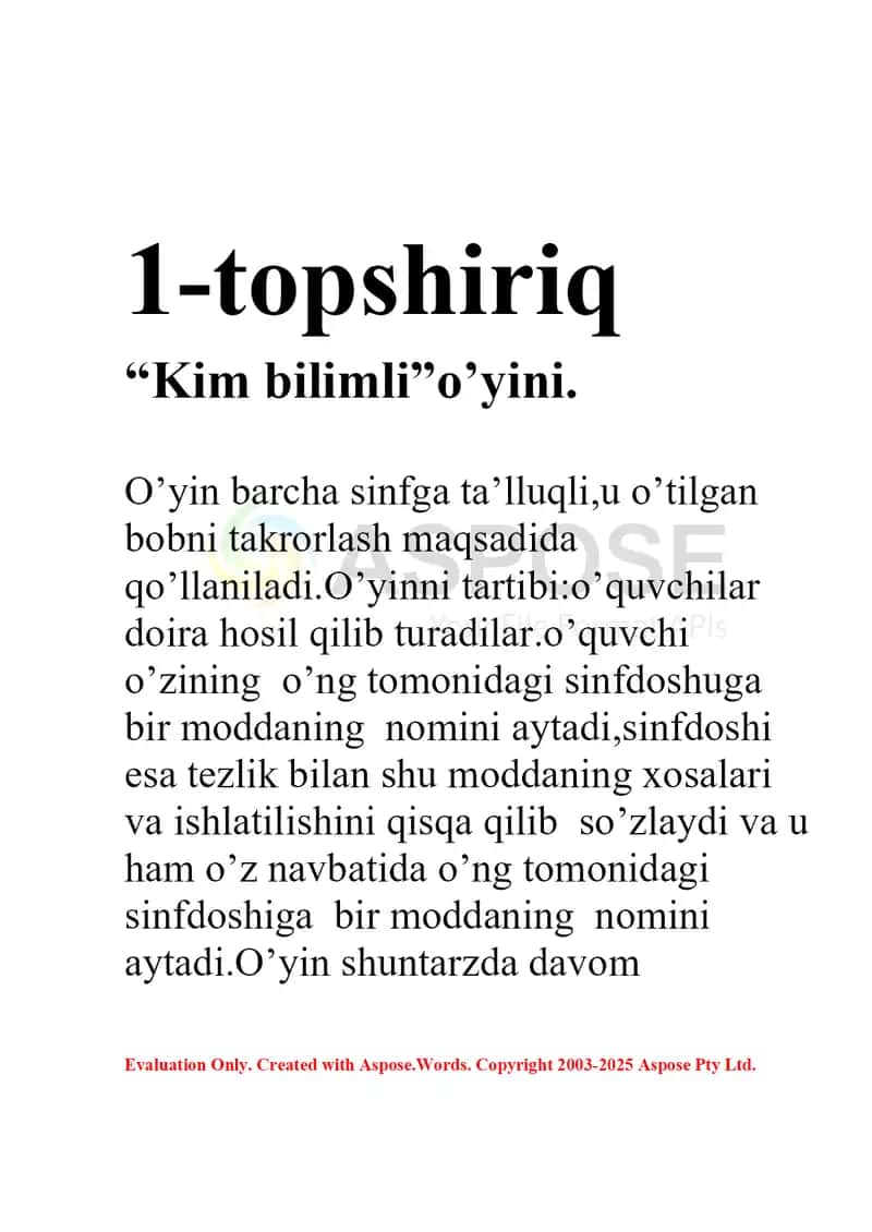 Kimyo o‘qitish metodikasi fanidan 20 ta metod 2