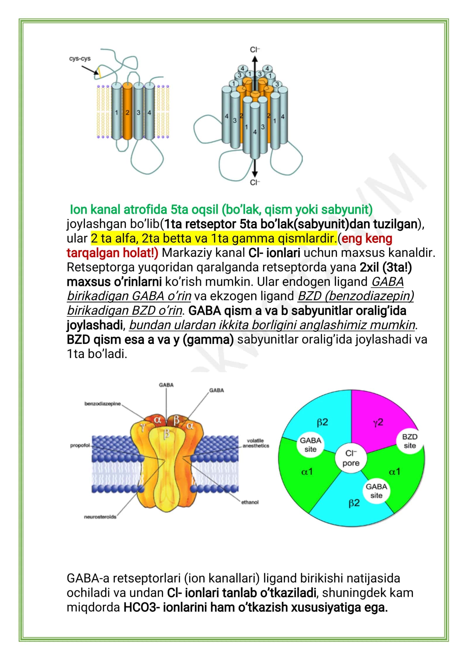 GABA-a retseptorlar 2