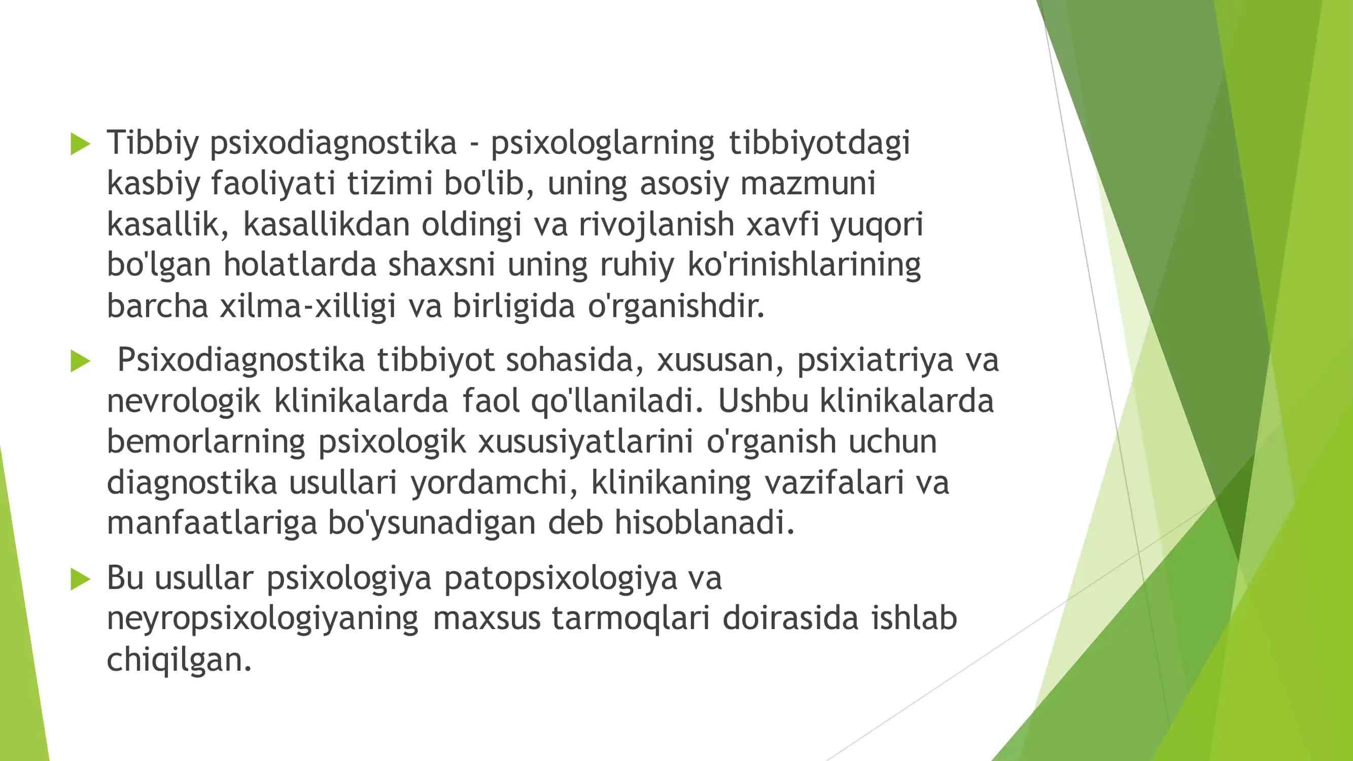 Tibbiy psixodiagnostika 2