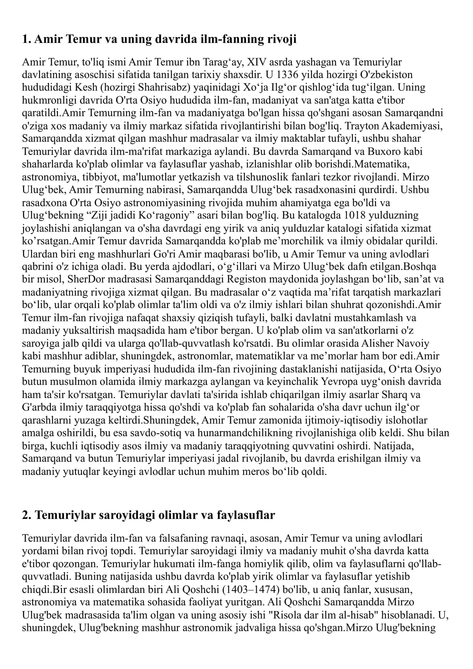 A.TEMUR VA TEMURIYLAR DAVRI RENESSANSI 2
