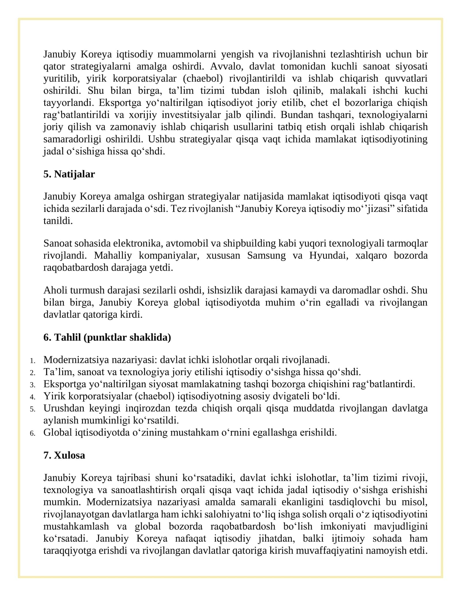 Iqtisodiy rivojlanish nazariyalari (modernizatsiya, qaramlik, jahon tizimlar) 2