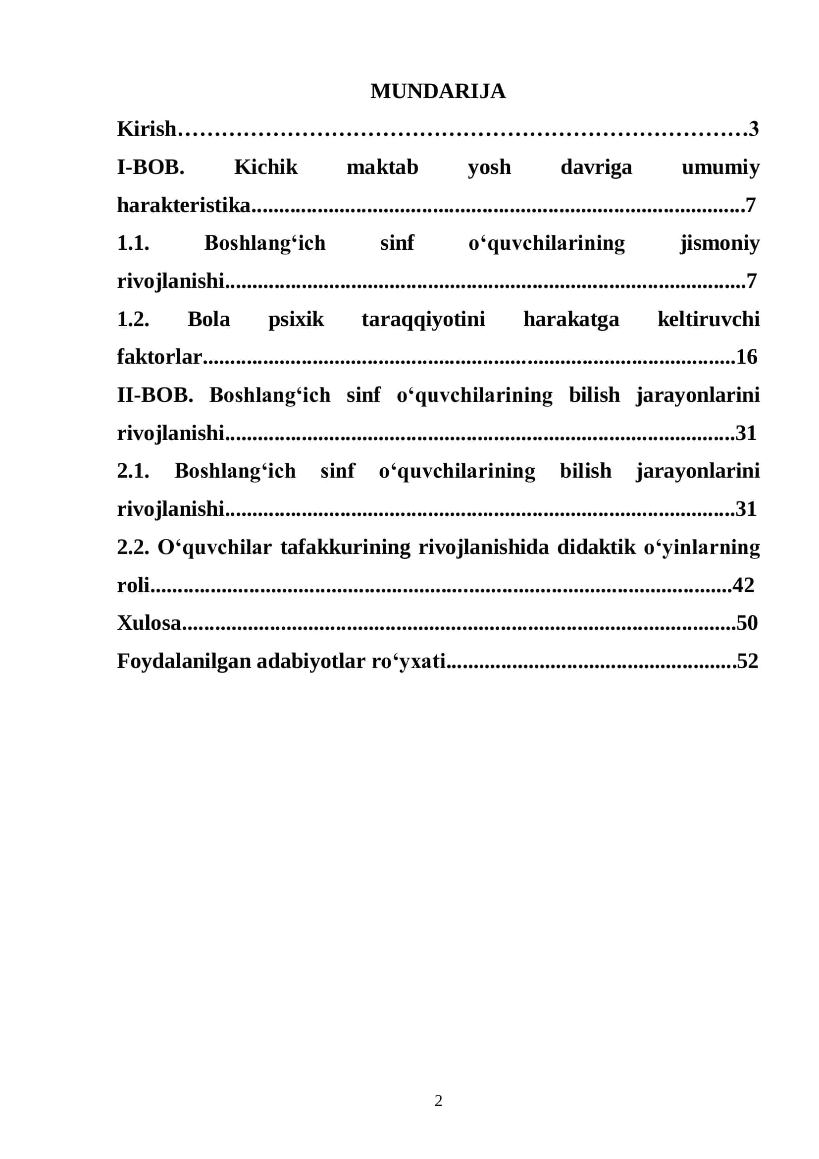 "Boshlang'ich sinf o'quvchilari tafakkurining rivojlanishida didaktik o'yinlarning roli" 2