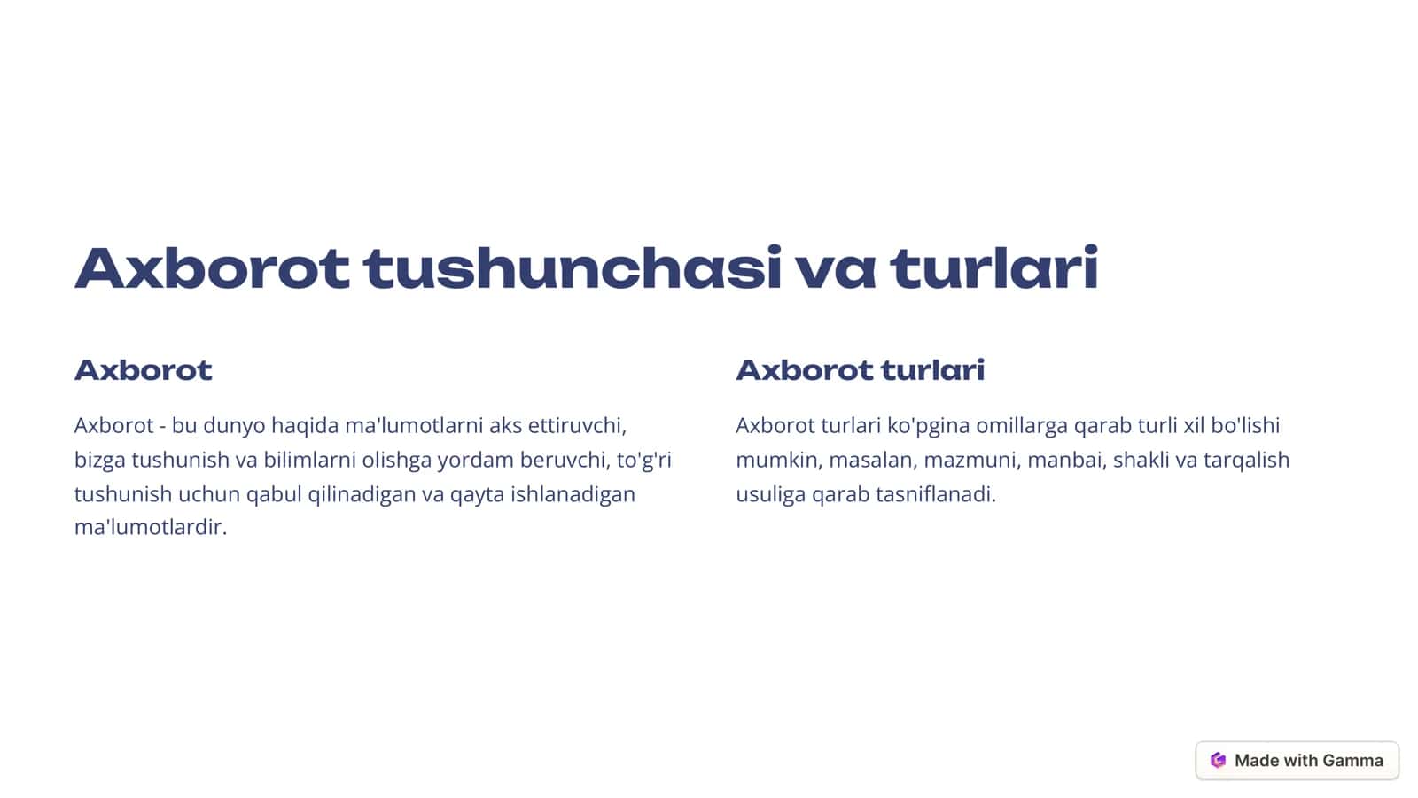 Axborot texnologiyalari asoslari 2
