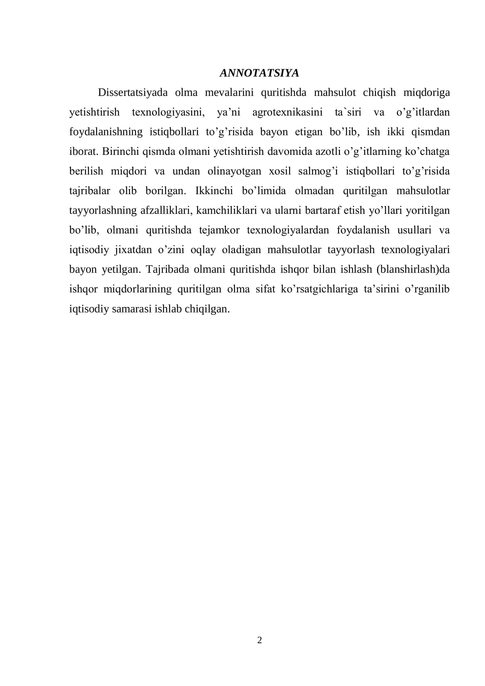 Qishloq xoʻjalik mahsulotlarini saqlash va dastlabki ishlash texnologiyasi 2