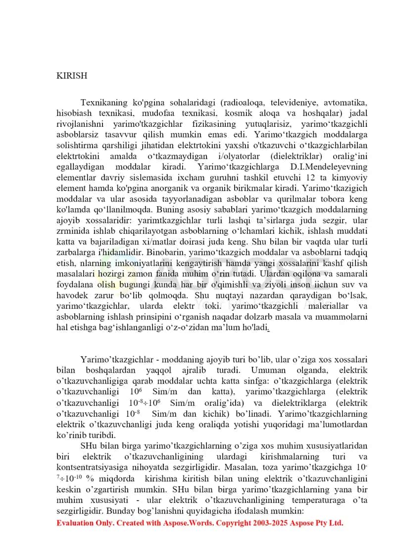 Yarim  o‘tkazgichlar fizikasi asoslari Kristall panjara. Yarim  o‘tkazgichlarda nuqsonlar turlari. 2