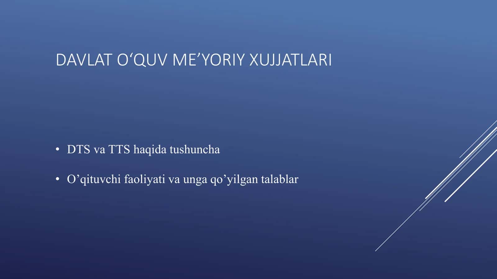 DAVLAT O‘QUV ME’YORIY XUJJATLARI 2