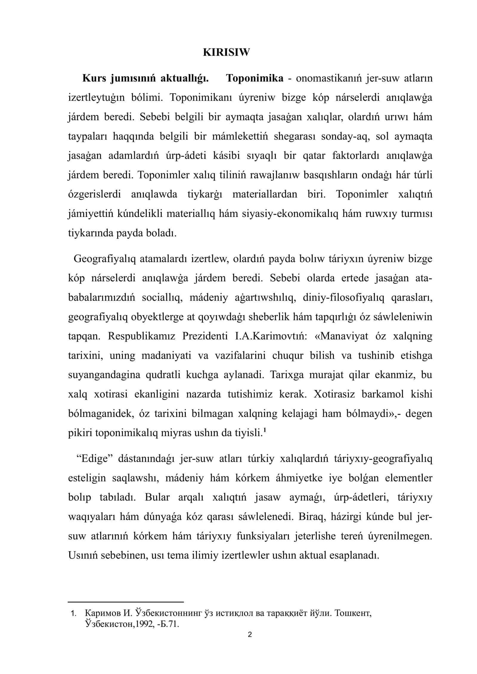 EDIGE dástanındaǵı jer-suw atları kurs jumısı 2