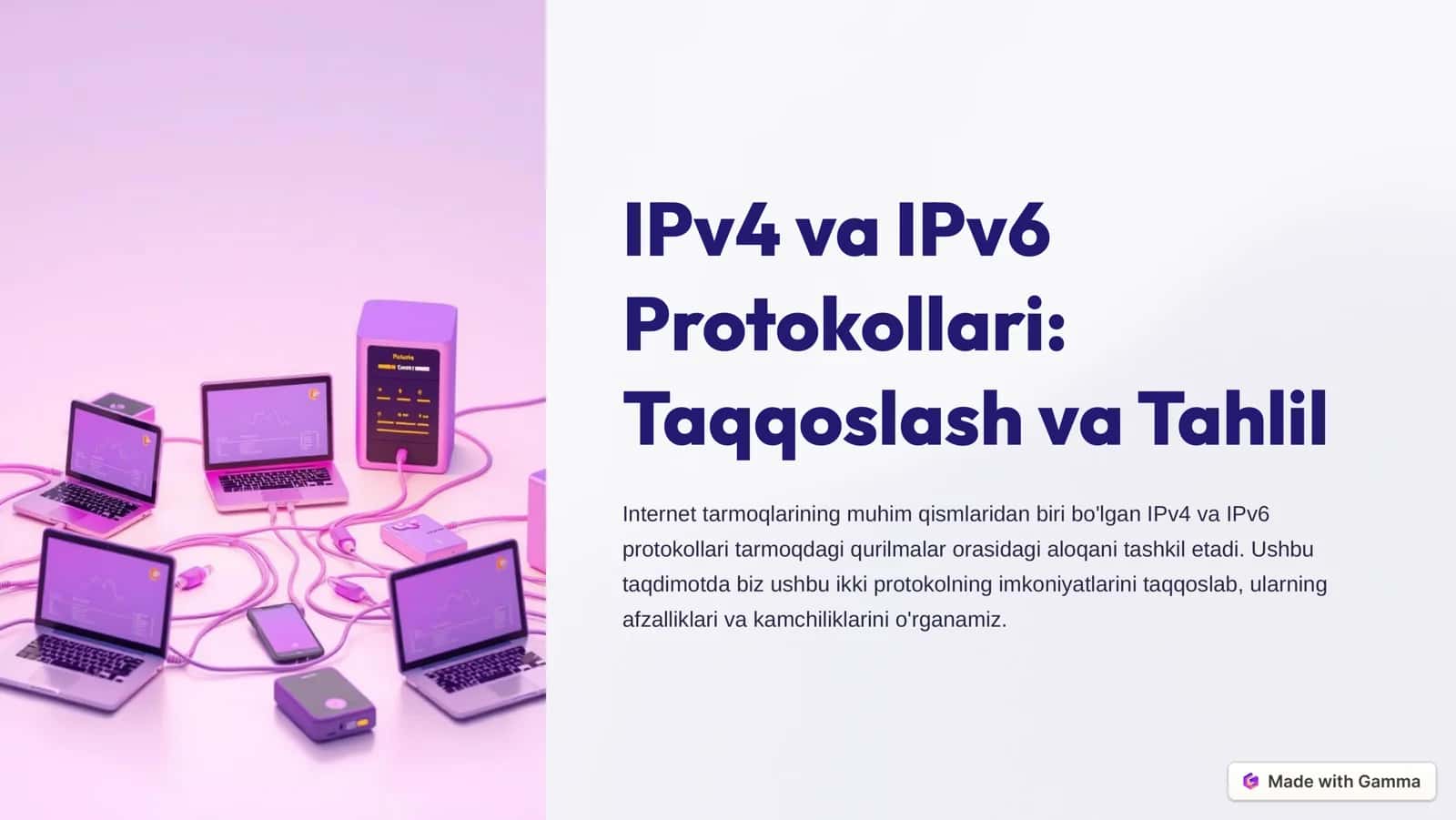 IPv4 va IPv6 protokollarining imkoniyatlarini taqqoshlash va tahlil qilish 2