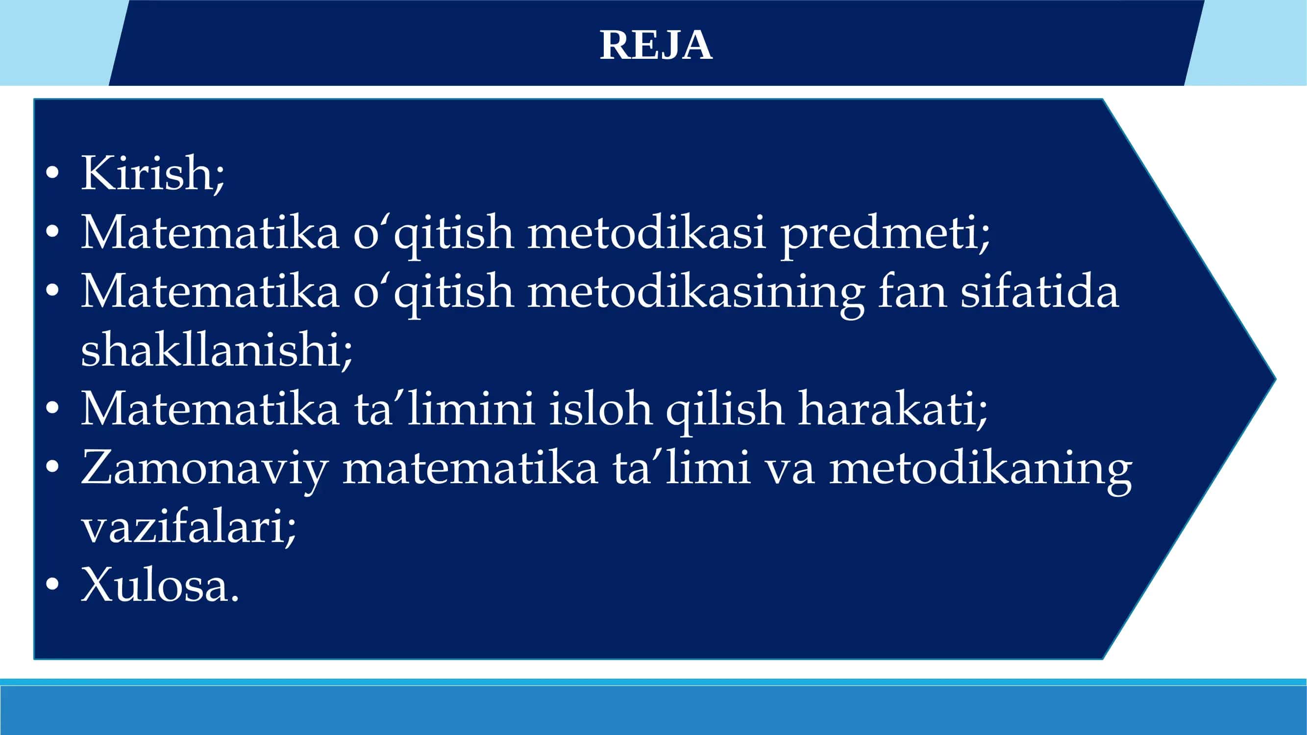 matematik oʻqitish metodikasi 2