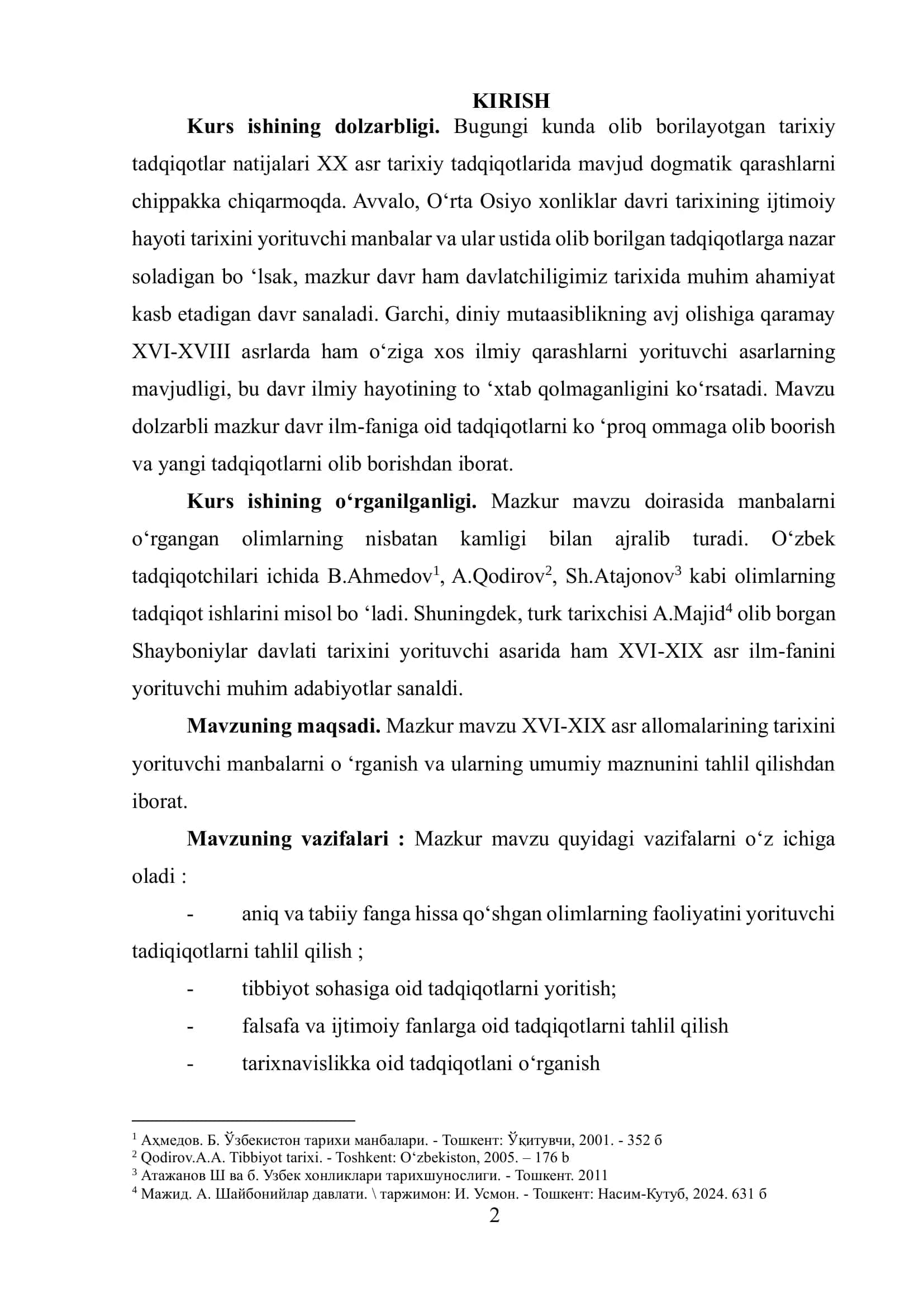 O‘RTA OSIYO XONLIKLAR DAVRIDA ANIQ VA TABIIY FANIGA RIVOJIGA HISSA QO‘SHGAN OLIMLAR ASARLARINING O’RGANILISHI 2