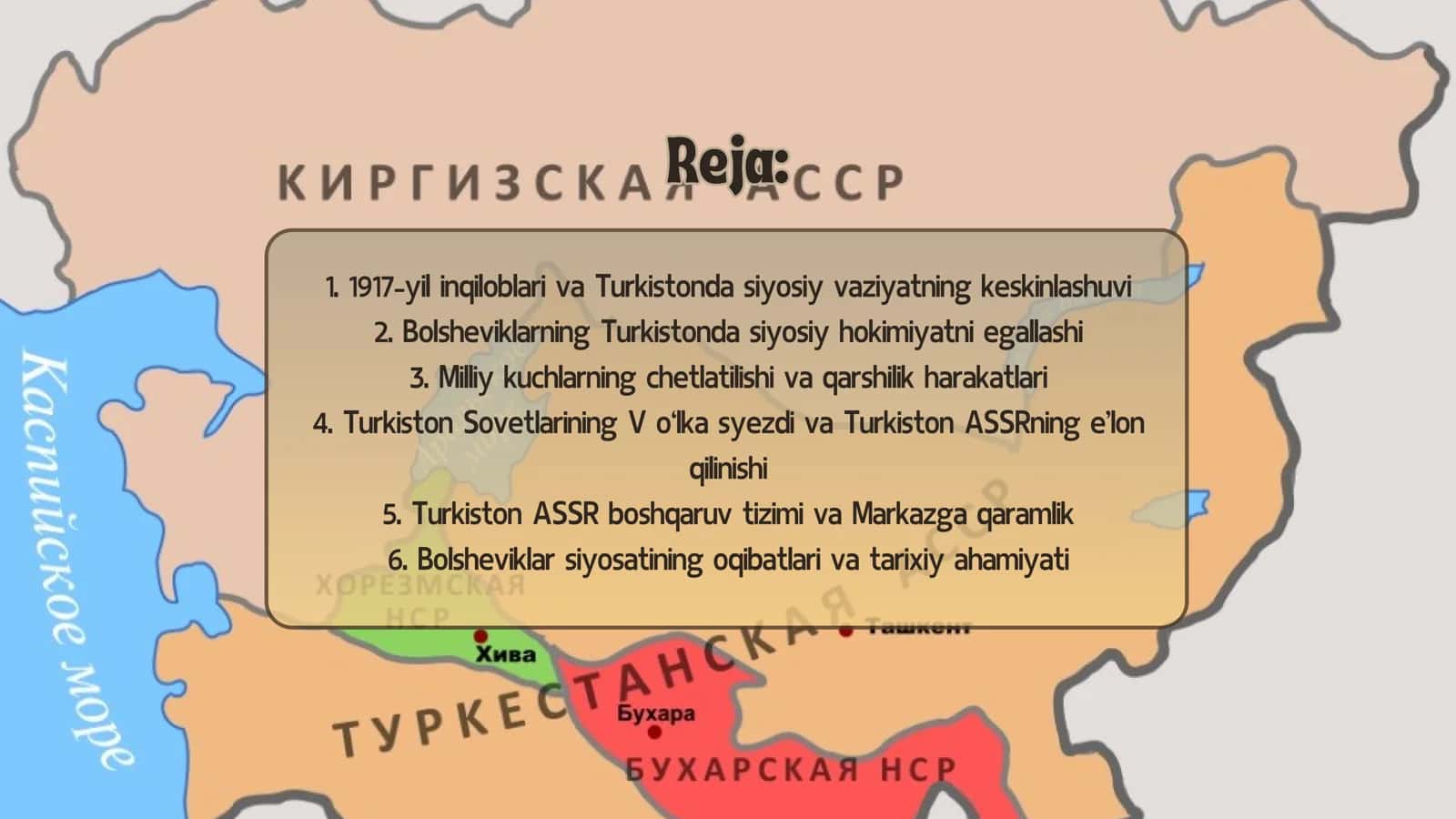 Turkiston ASSR tuzilganligi eʼlon qilinishi va bolsheviklari siyosiy hokimiyatga kelishi 2