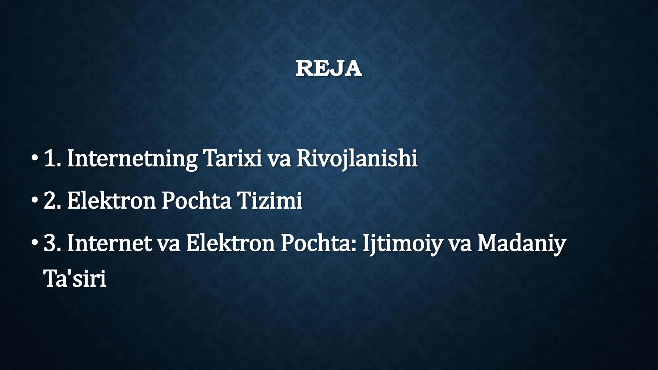 INTERNET VA ELEKTRON POCHTA 2