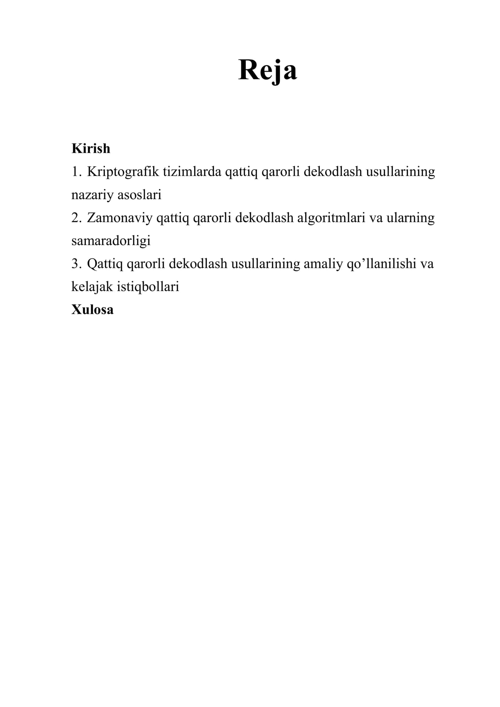 Hard-decision decoding usullari 2