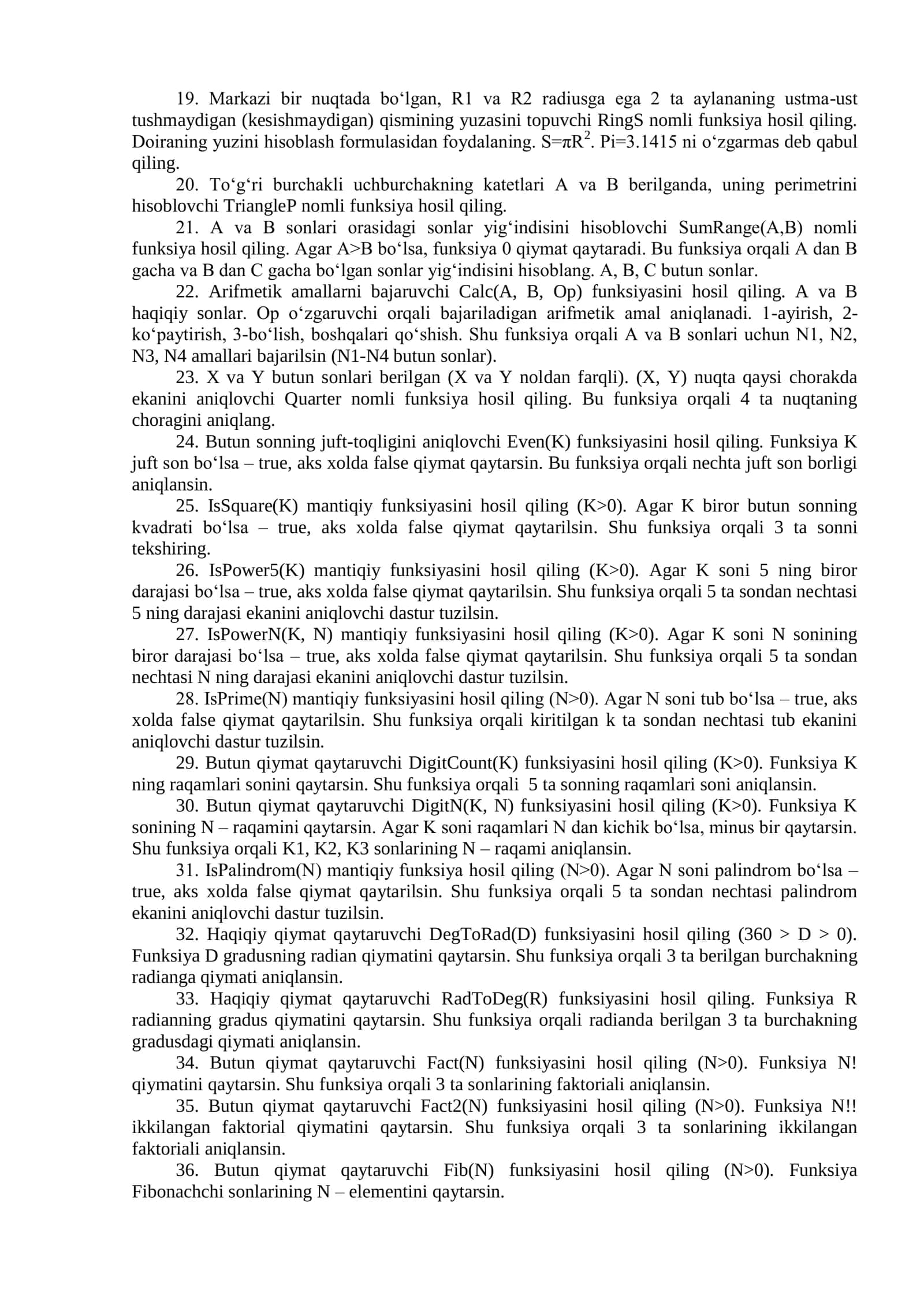 Ixtiyoriy sonning 3-darajasini hisoblovchi dastur tuzing 2